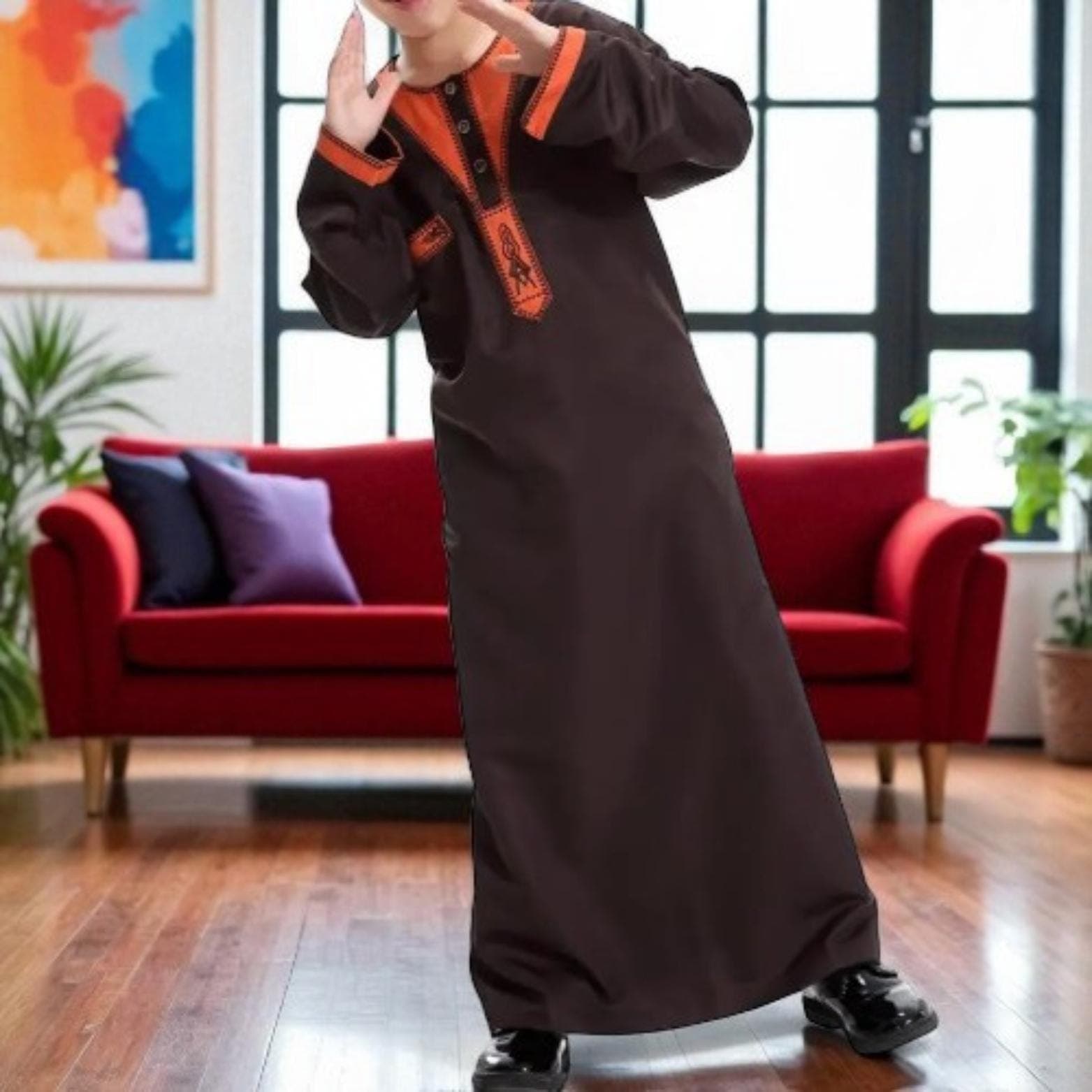 Boys' Islamic Thobe β Dubai Jubba Kaftan, Eid Ramadan Clothing - image 5