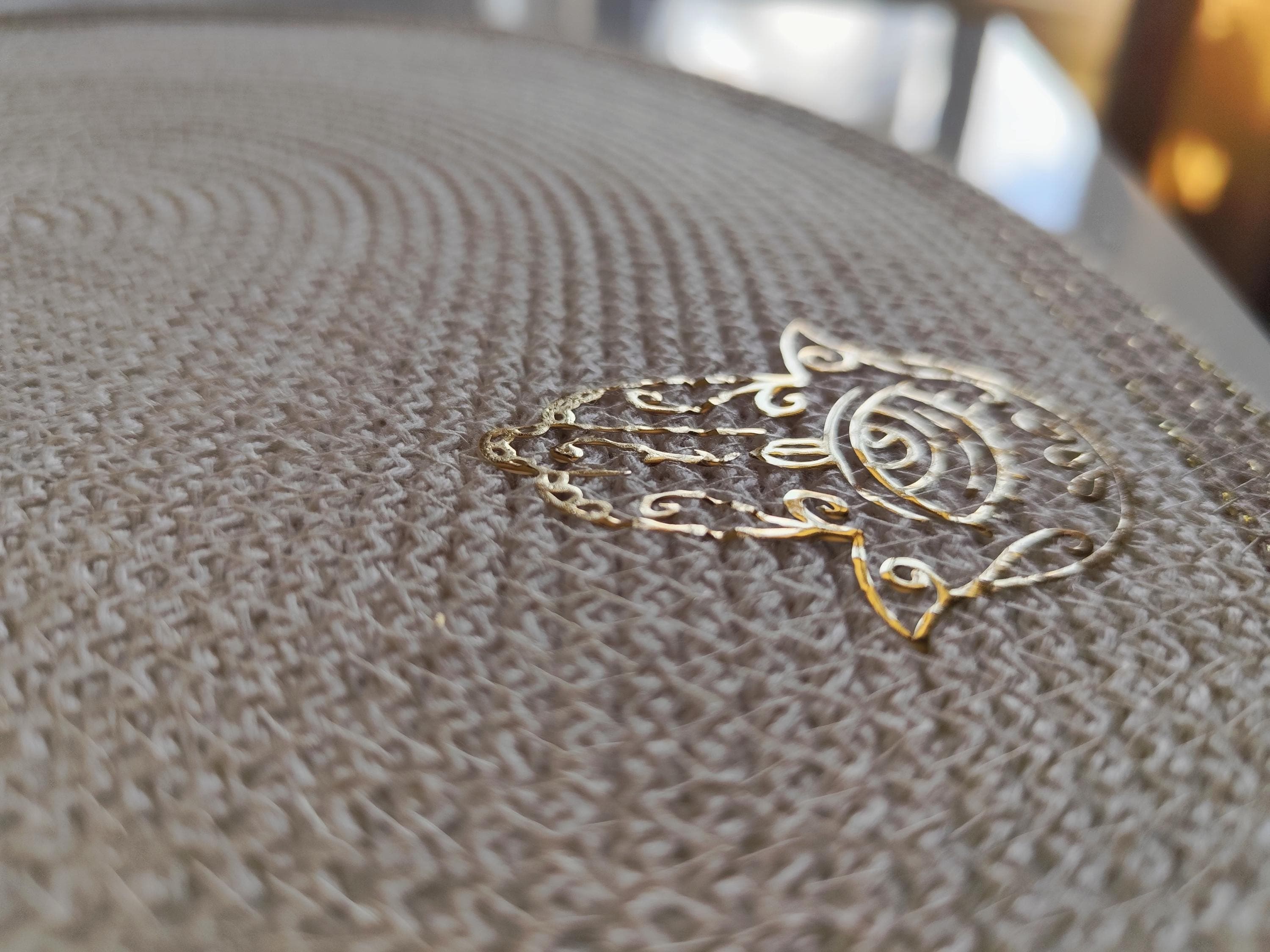 Khomsa Hand Placemats & Bread Basket Set,  Hand of Fatima Table Decor , Tunisian Boho Chic Dining and Gift Idea - image 4