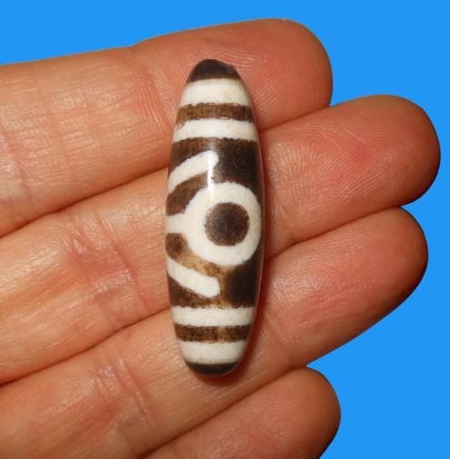 no. 177 - The Aristocratic Gentleman - Gzi Dzi Himalaya Tibet Amulet Bead - Man Necklace - Tibetan Mala
