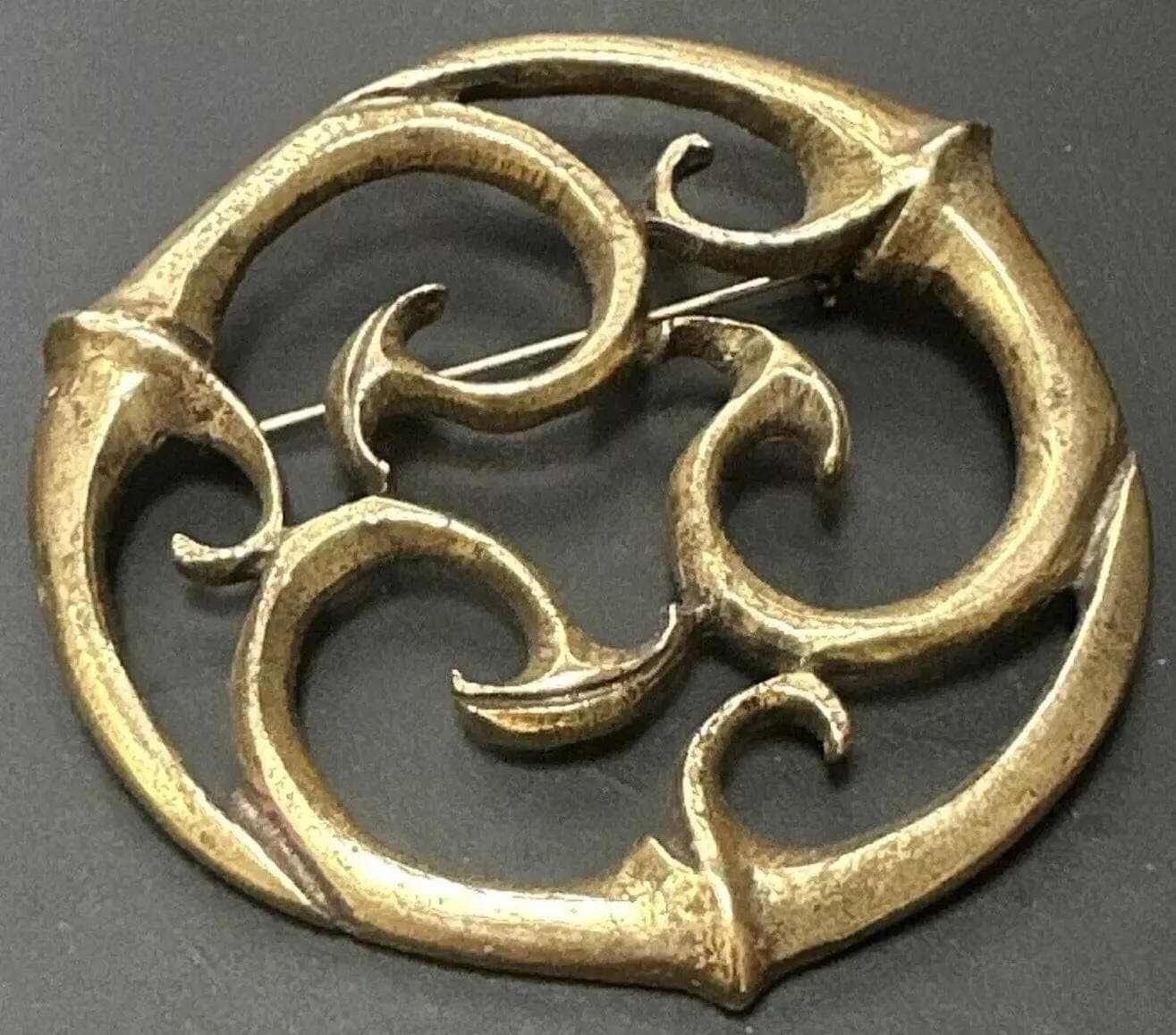 Gothic Celtic Large Brooch - Modern Museum Replica Signed Alva.