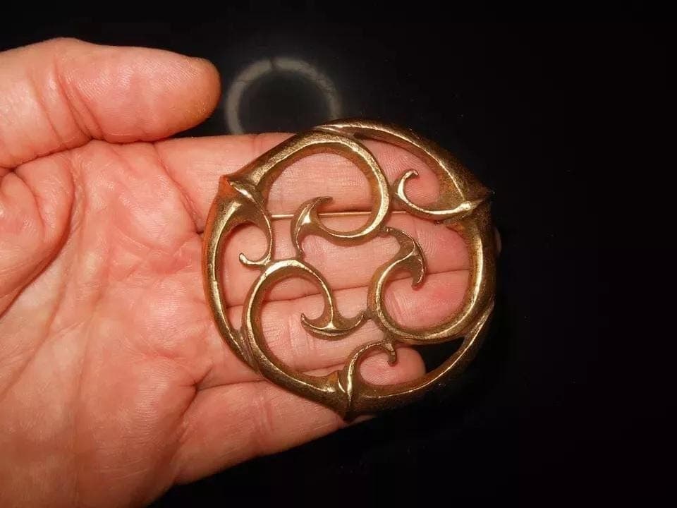 Gothic Celtic Large Brooch - Modern Museum Replica Signed Alva. - image 3