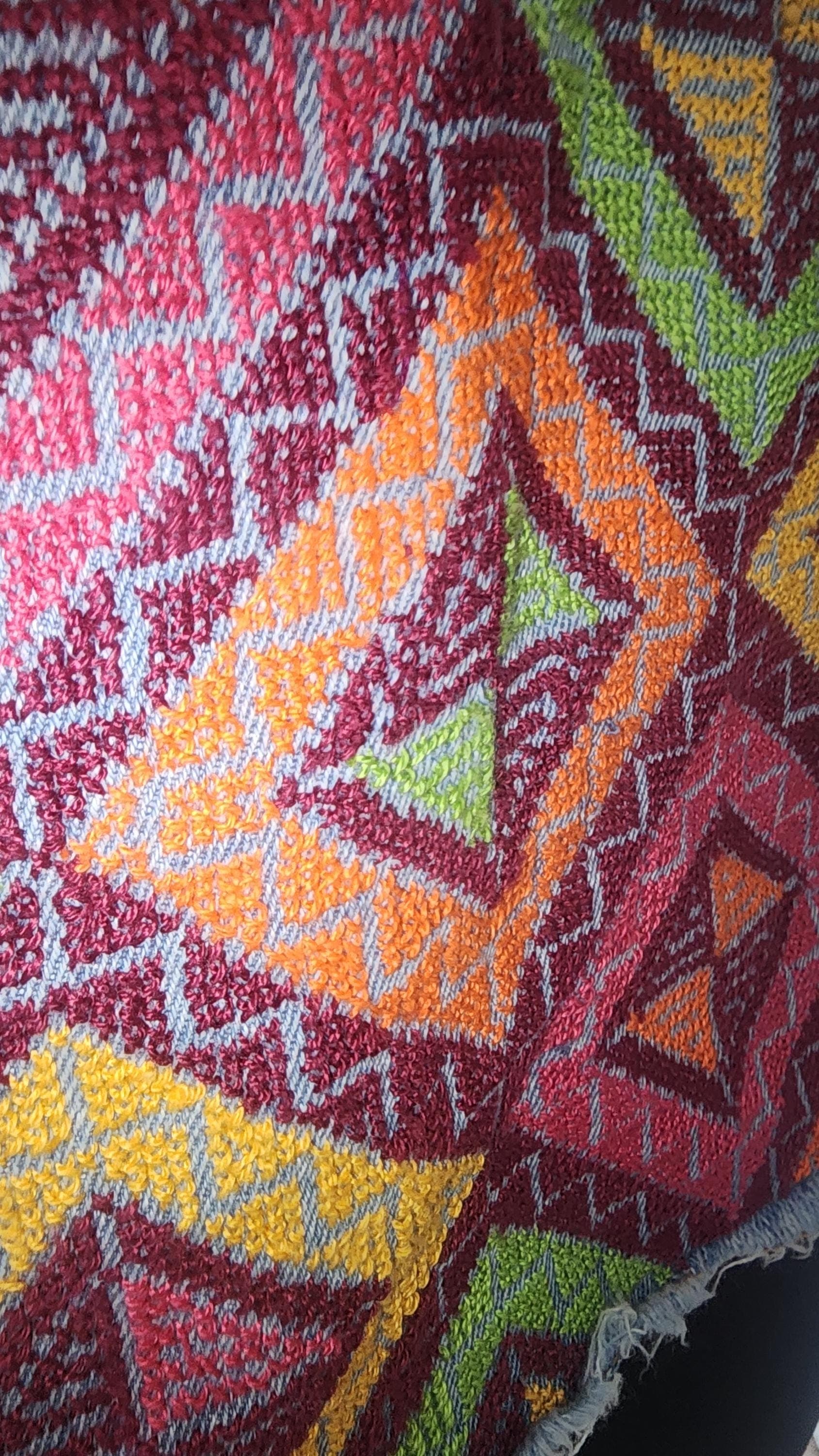 Hand-Embroidered Denim Jacket: Palestinian Tatreez Art - image 5