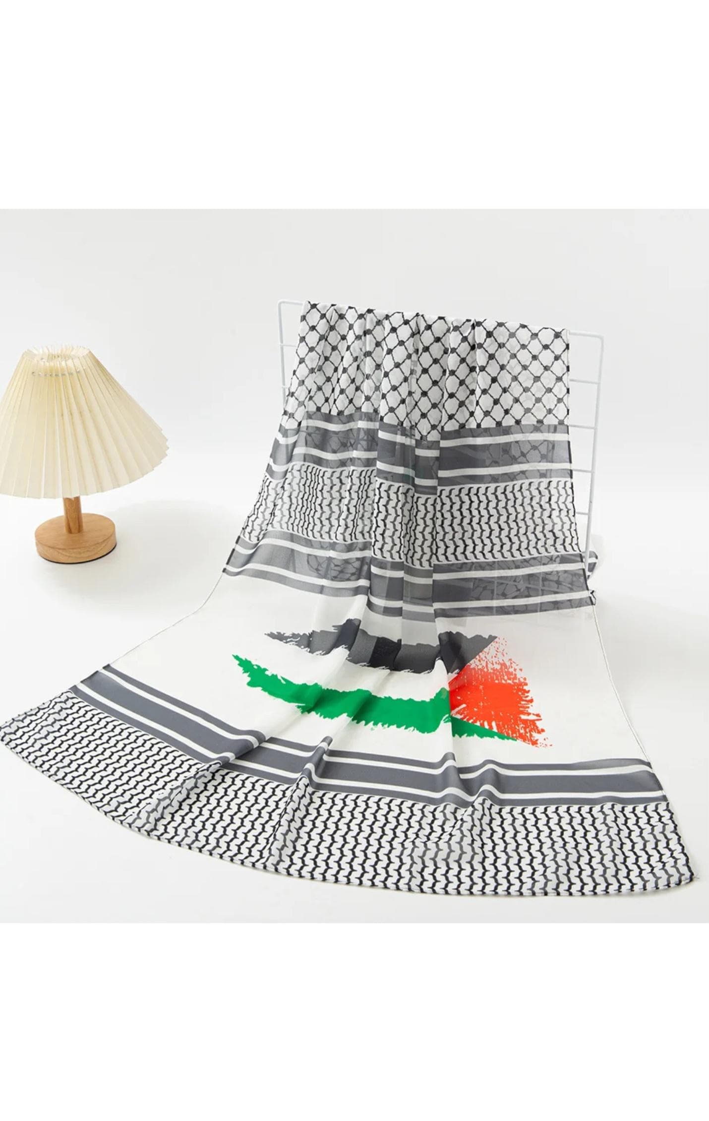 Chiffon Palestinian keffiyeh print shwal, Hijab, coverup
