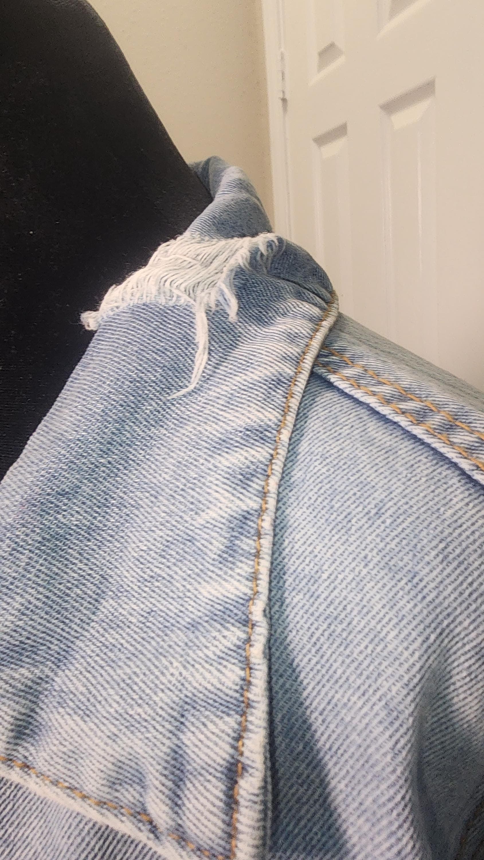 Hand-Embroidered Denim Jacket: Palestinian Tatreez Art - image 4