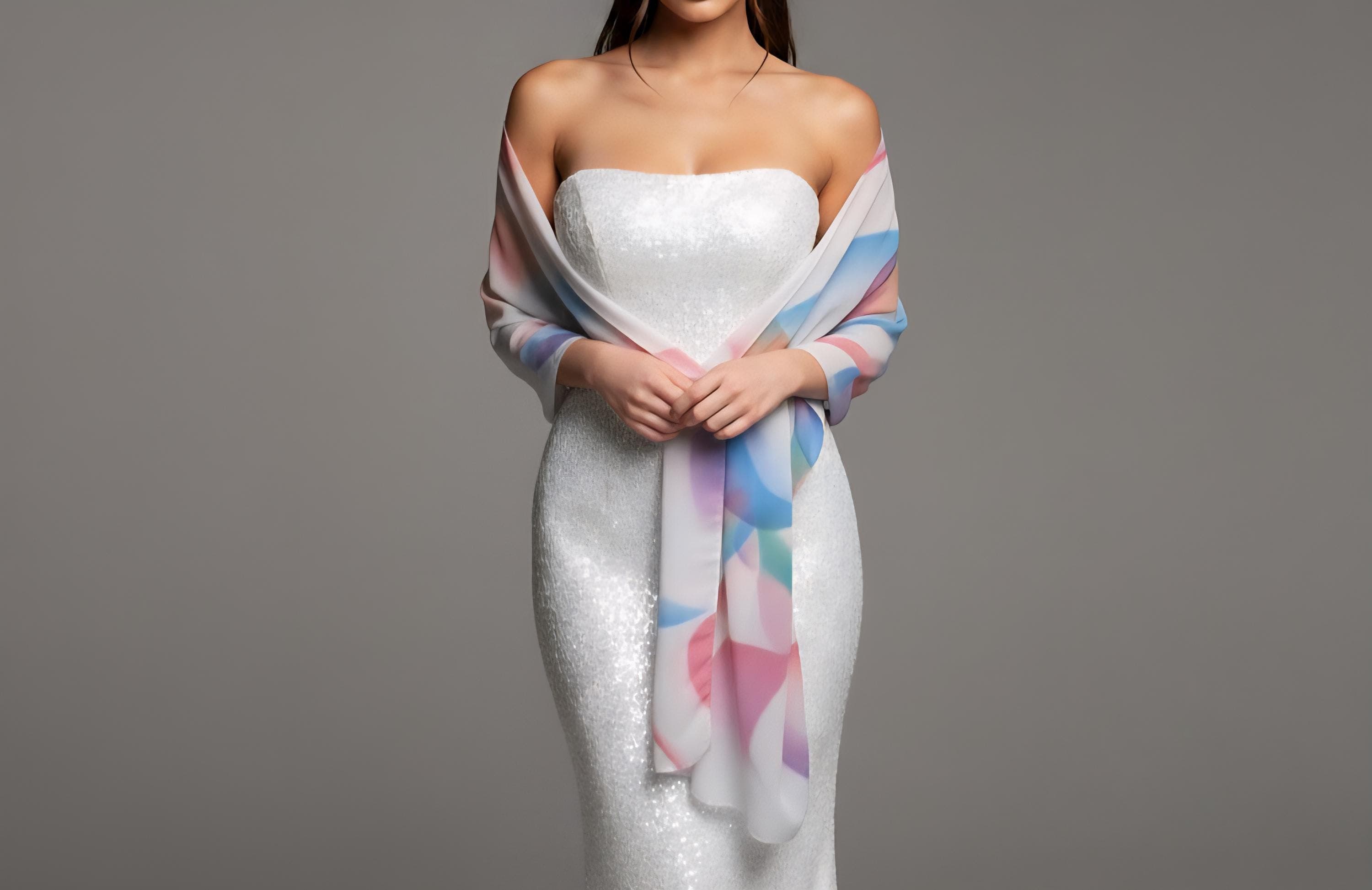 Chroma Chiffon scarf, coverup, hijab - image 4