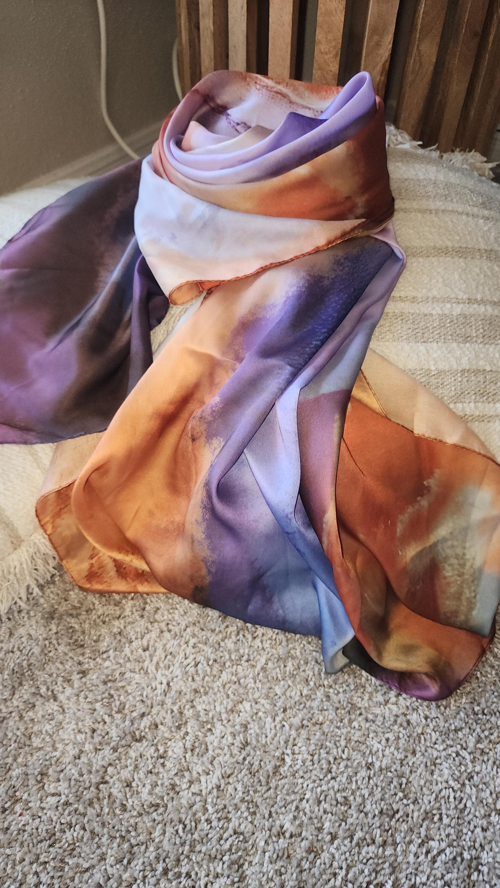 Chroma polyester satin scarf, coverup, hijab ,head covering, head band - image 5