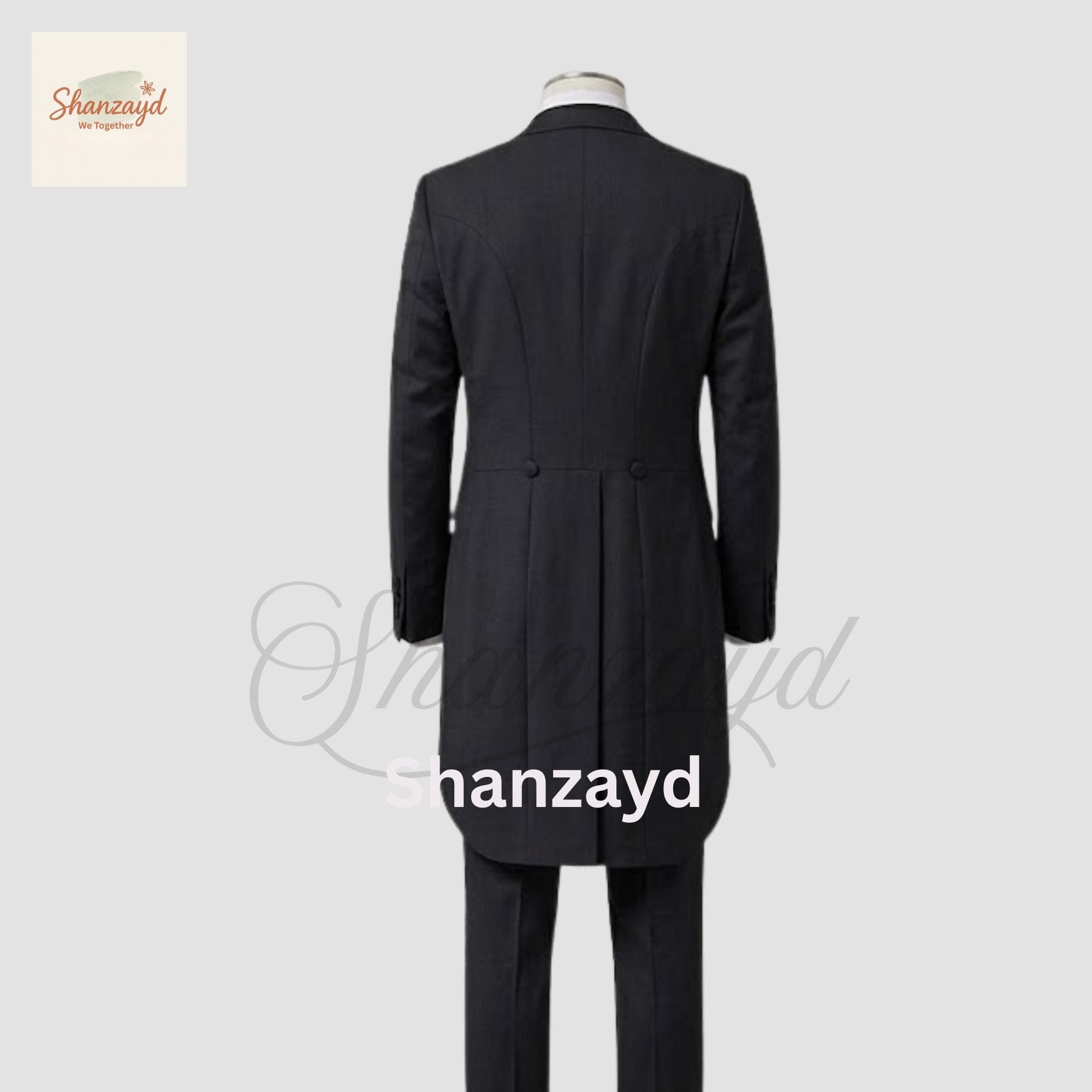 Black Tailcoat Tuxedo Suit Men, Victorian Formal Suit, Double Breasted Tailcoat, Wedding Groom Suit, White Tie Outfit, Evening Tuxedo Set - image 5