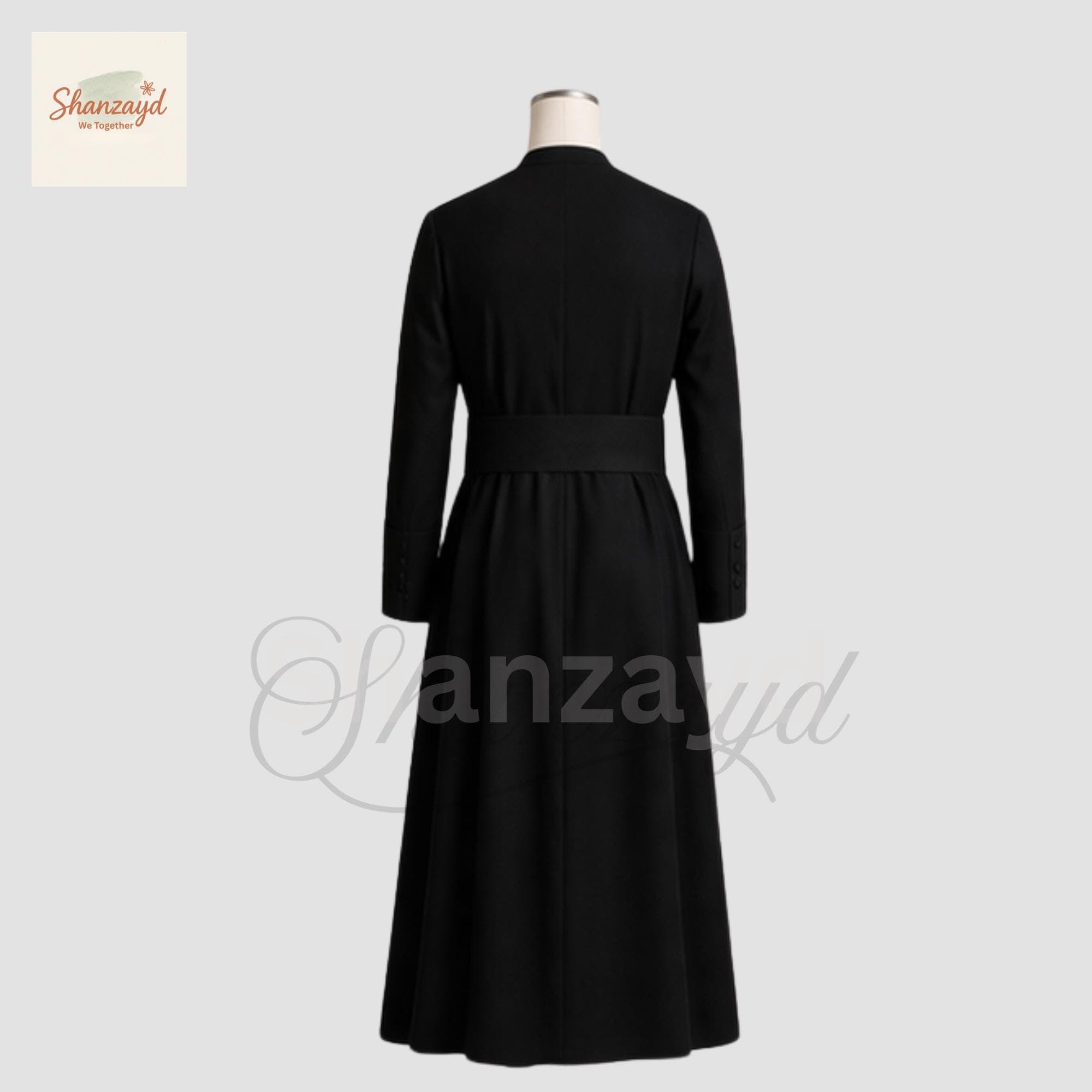 Mens Black Cassock Robe Priest Coat Long Clergy Coat Gothic Long Coat Button Front Formal Religious Outfit Custom Made Robe Men - image 5