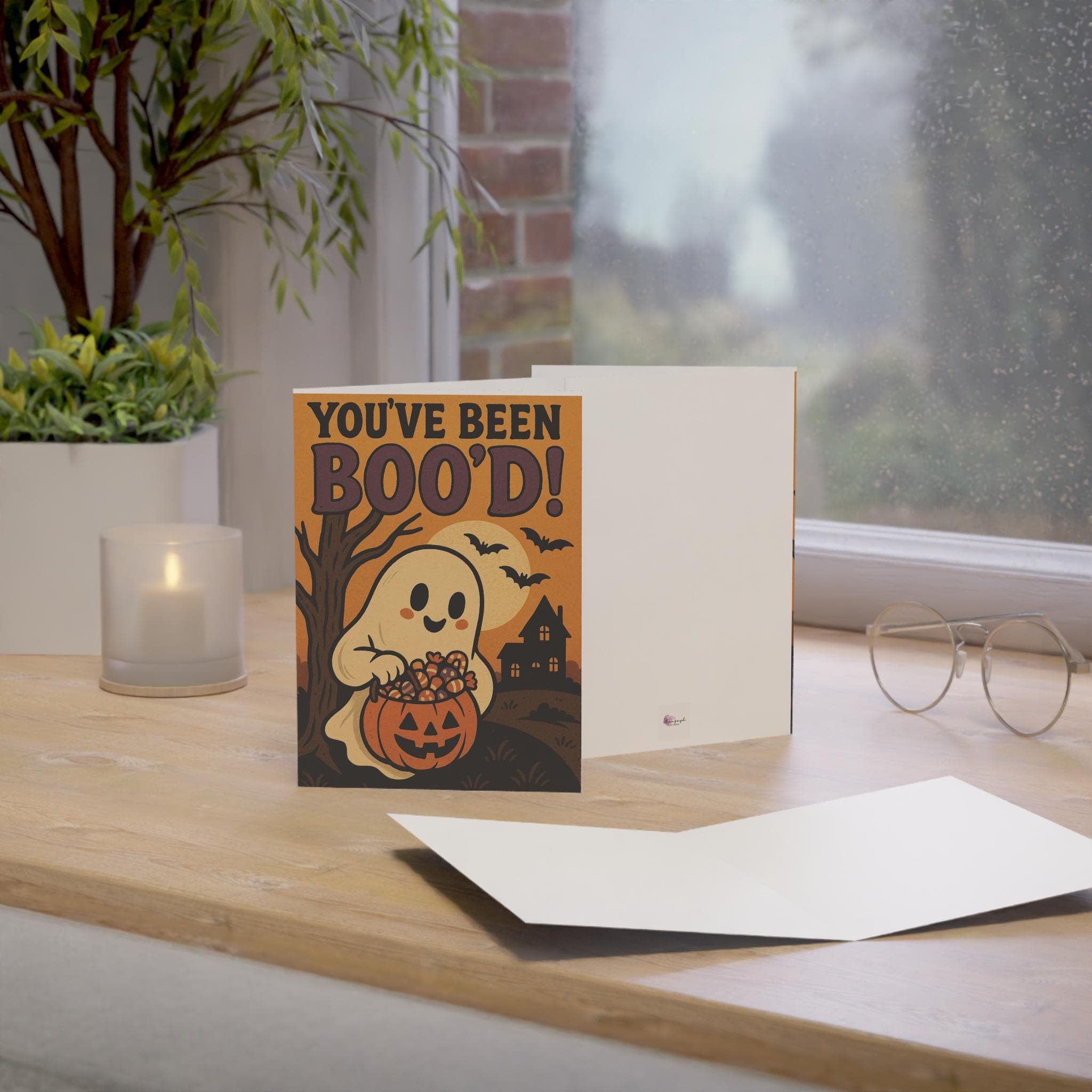 Halloween Card-Boo’d Card–Cute Halloween-Ghost Halloween Printable-Trick or Treat-Greeting Card-Instant Download -Spooky Surprise