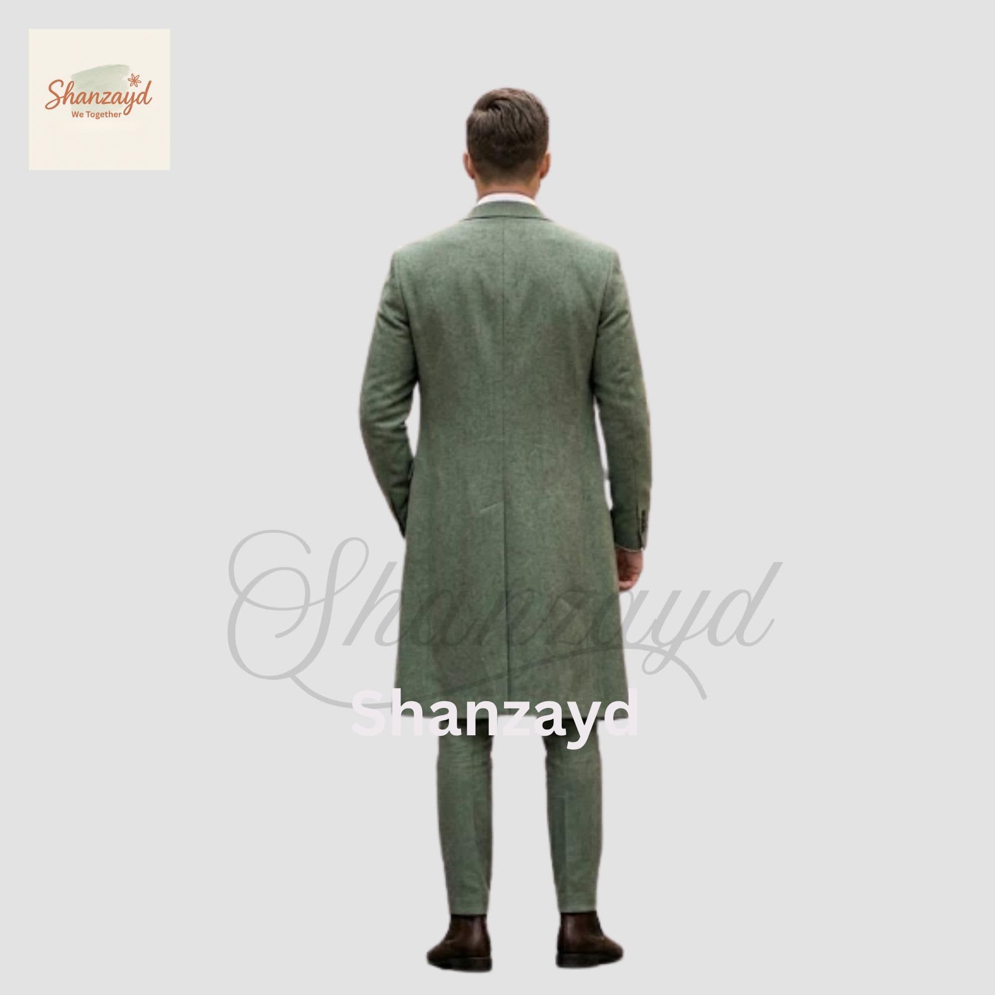 Victorian Suit 3 Piece , Sage Green Gothic suit, Wedding Suit Men, Slim Fit Formal Suit, Groom Outfit, Classic Long Coat Suit Set - image 3