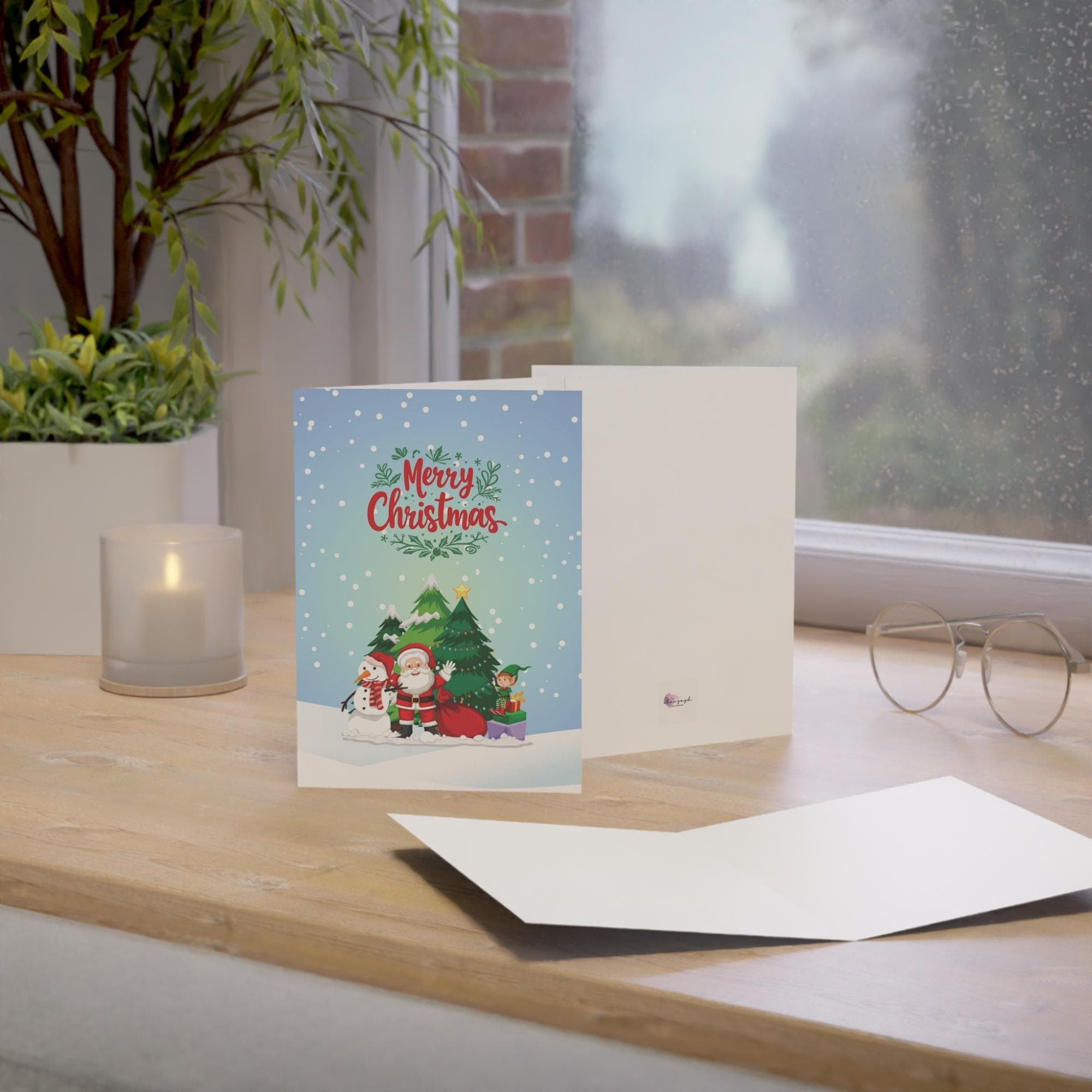 Santa Christmas Card Printable Kids Christmas Card PDF Holiday Greeting Card Instant Download Xmas Card for Kids Cute Santa Card - image 5