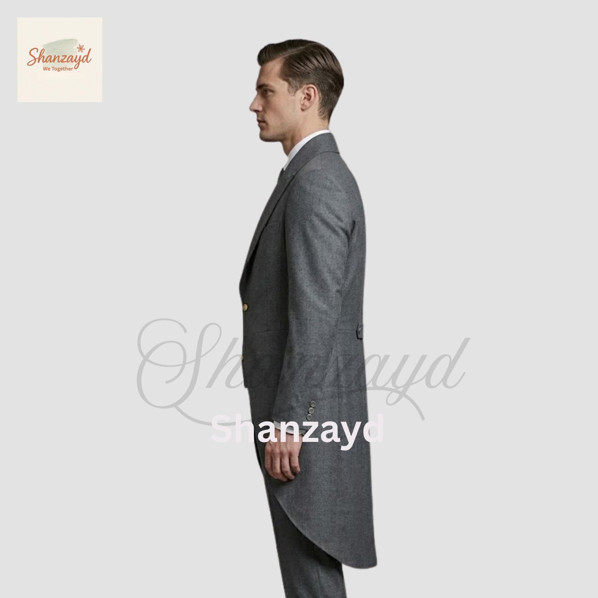 Mens Victorian Grey Frock Coat Suit, 3 Piece Tailcoat, Formal Wedding Suit, Regency Style Long Coat, Vintage Groom Outfit, Custom Made - image 4
