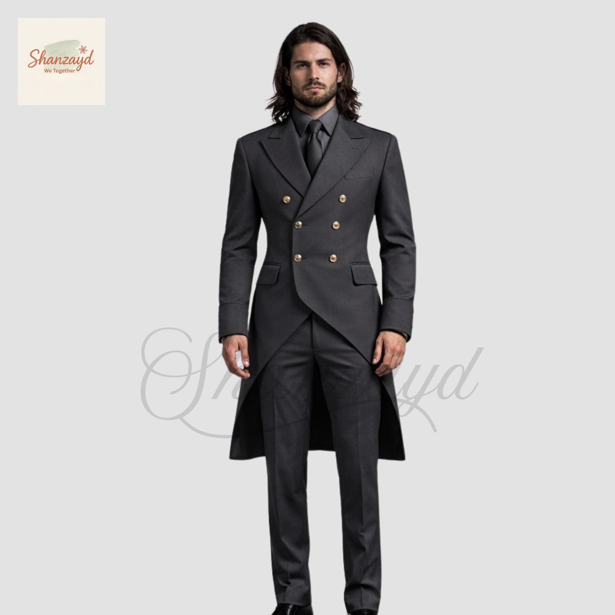 Mens Black Tailcoat Suit, Double Breasted Frock Coat, Victorian Suit, Gothic Formal Suit, Tuxedo Set, Wedding Prom Outfit, Custom Made Suit