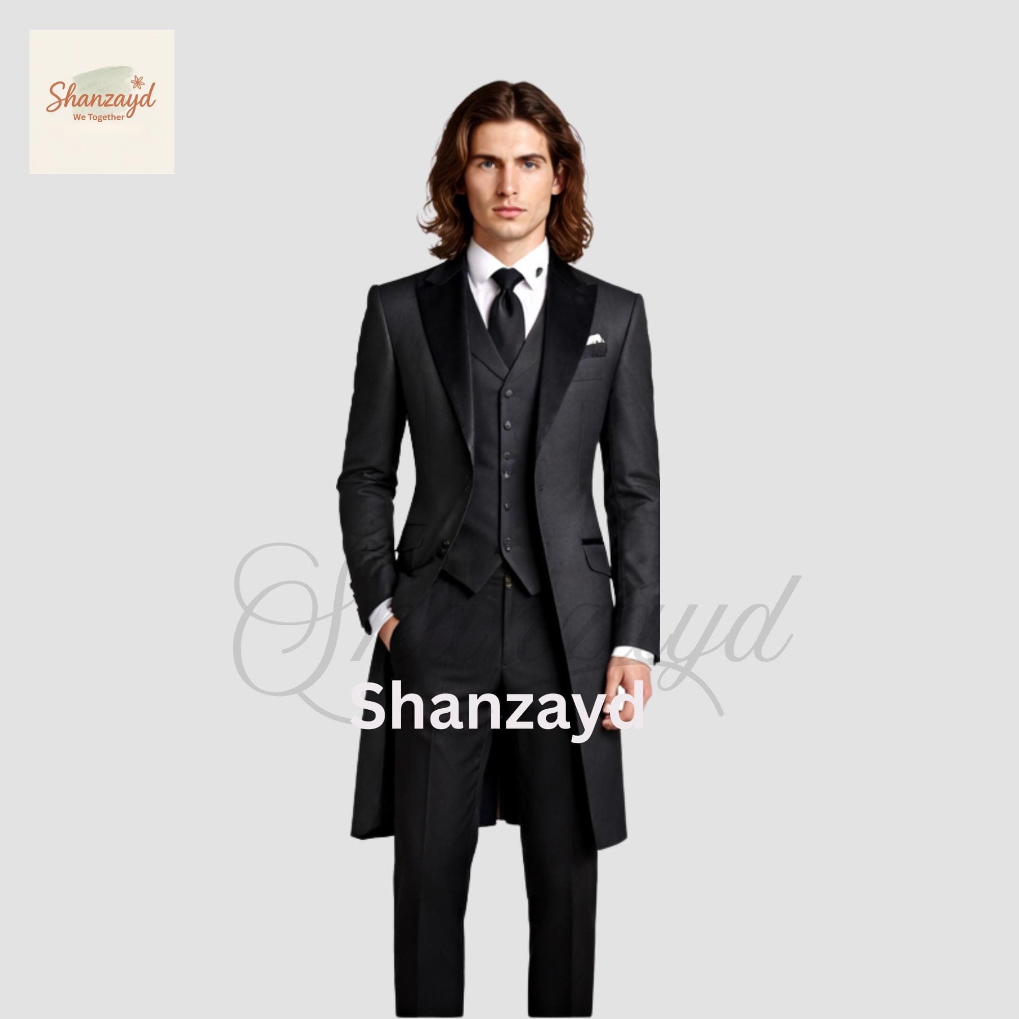 Black Tailcoat Suit Men, Victorian Frock Coat Tuxedo, Formal Wedding Suit Groom, Gothic Tailcoat Outfit, Custom 3 Piece Suit