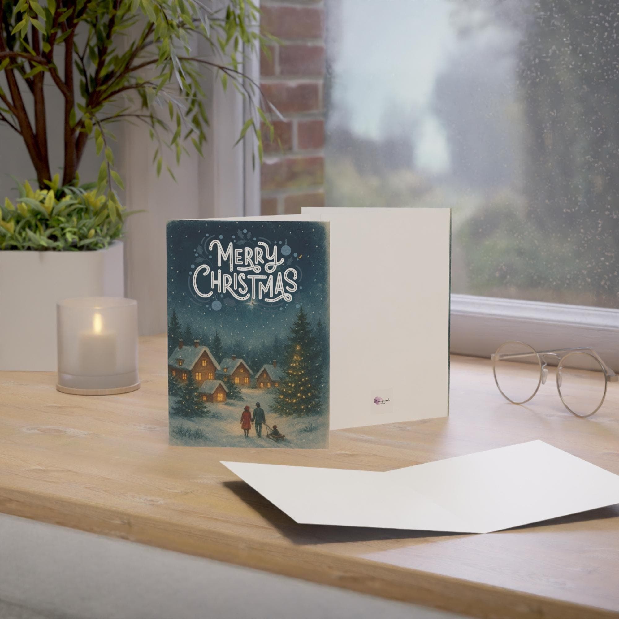 Vintage Christmas Card • Mum Christmas Card • Winter Holiday Greeting Card • 5x7 PDF • Instant Download - image 5