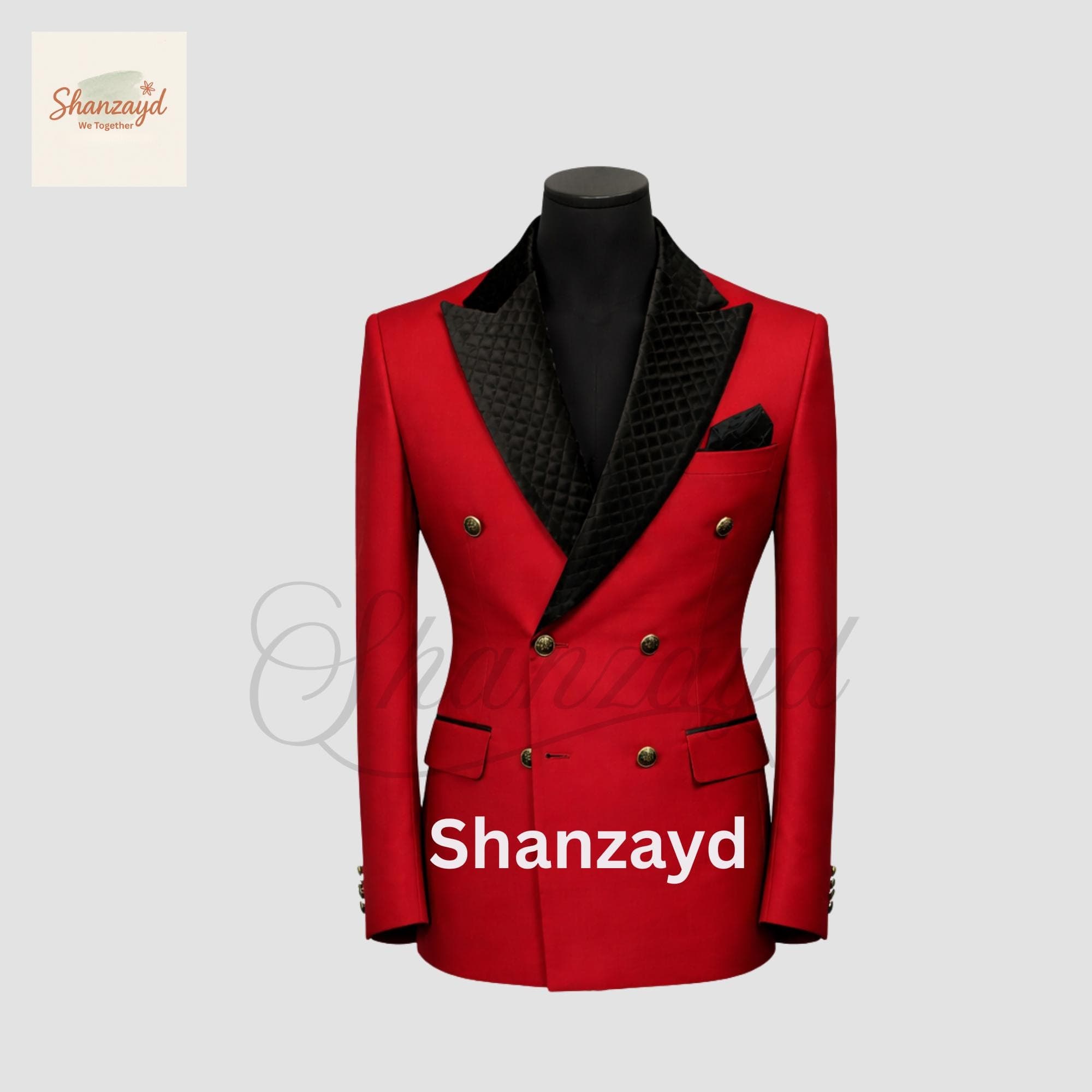 Red Double Breasted Suit Men, Black Shawl Lapel Tuxedo, Mens Wedding Suit, Prom Suit Men, Formal Evening Suit, Slim Fit Groom Suit - image 5