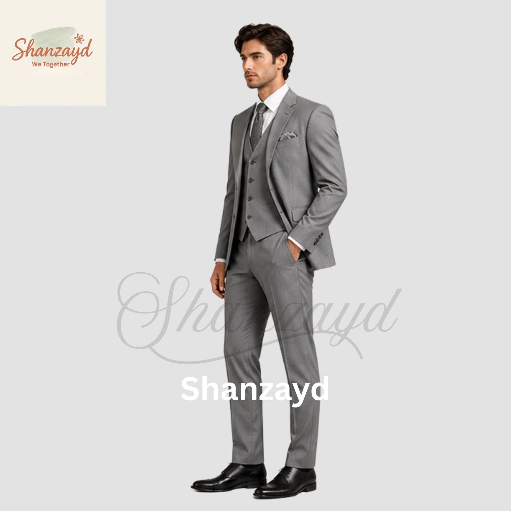 Mens Grey 3 Piece Suit, Slim Fit Wedding Suit for Men, Formal Business Suit, Groom Suit, Prom Suit, Groomsmen Outfit, Classic Suit Set - image 4