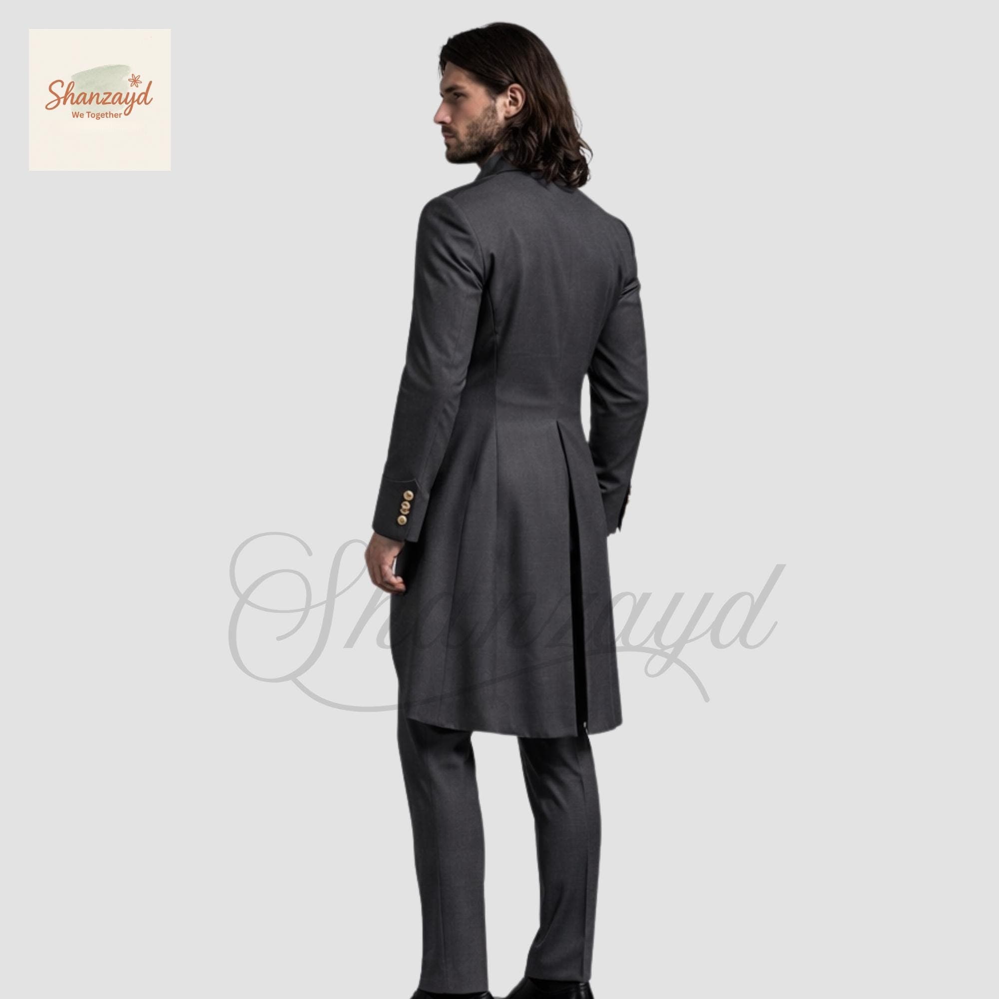 Mens Black Tailcoat Suit, Double Breasted Frock Coat, Victorian Suit, Gothic Formal Suit, Tuxedo Set, Wedding Prom Outfit, Custom Made Suit - image 3