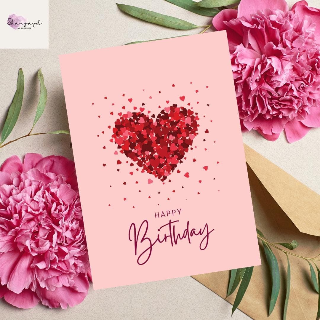 Pink Birthday Card Printable for Her Aesthetic Happy Birthday Card PDF Instant Download Elegant Feminine Greeting Card for Woman - image 5