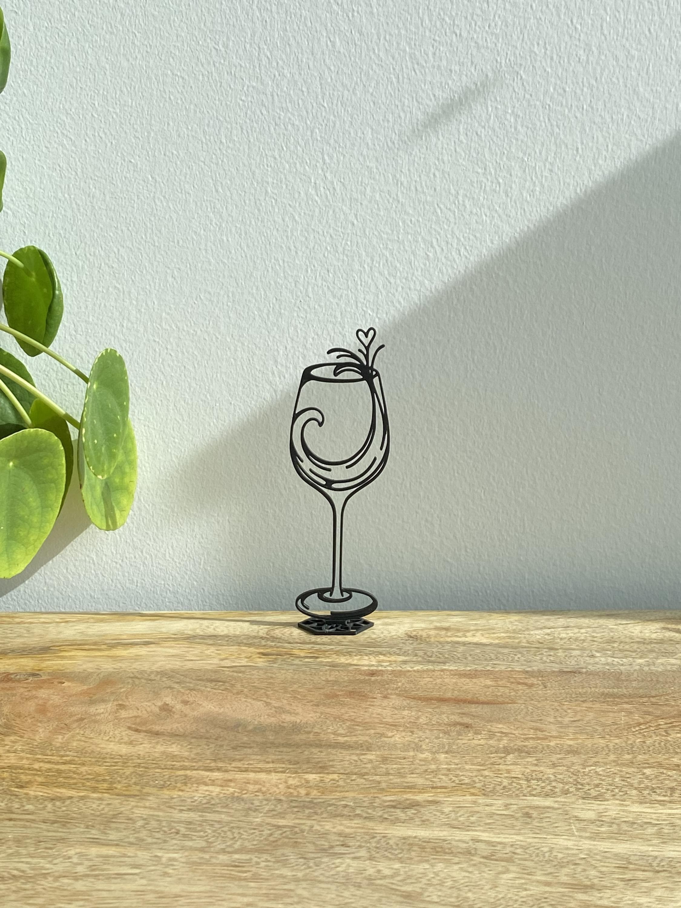 Wine Glass 3D Decor | Bar Decor | Love & Celebration Table Art - image 3