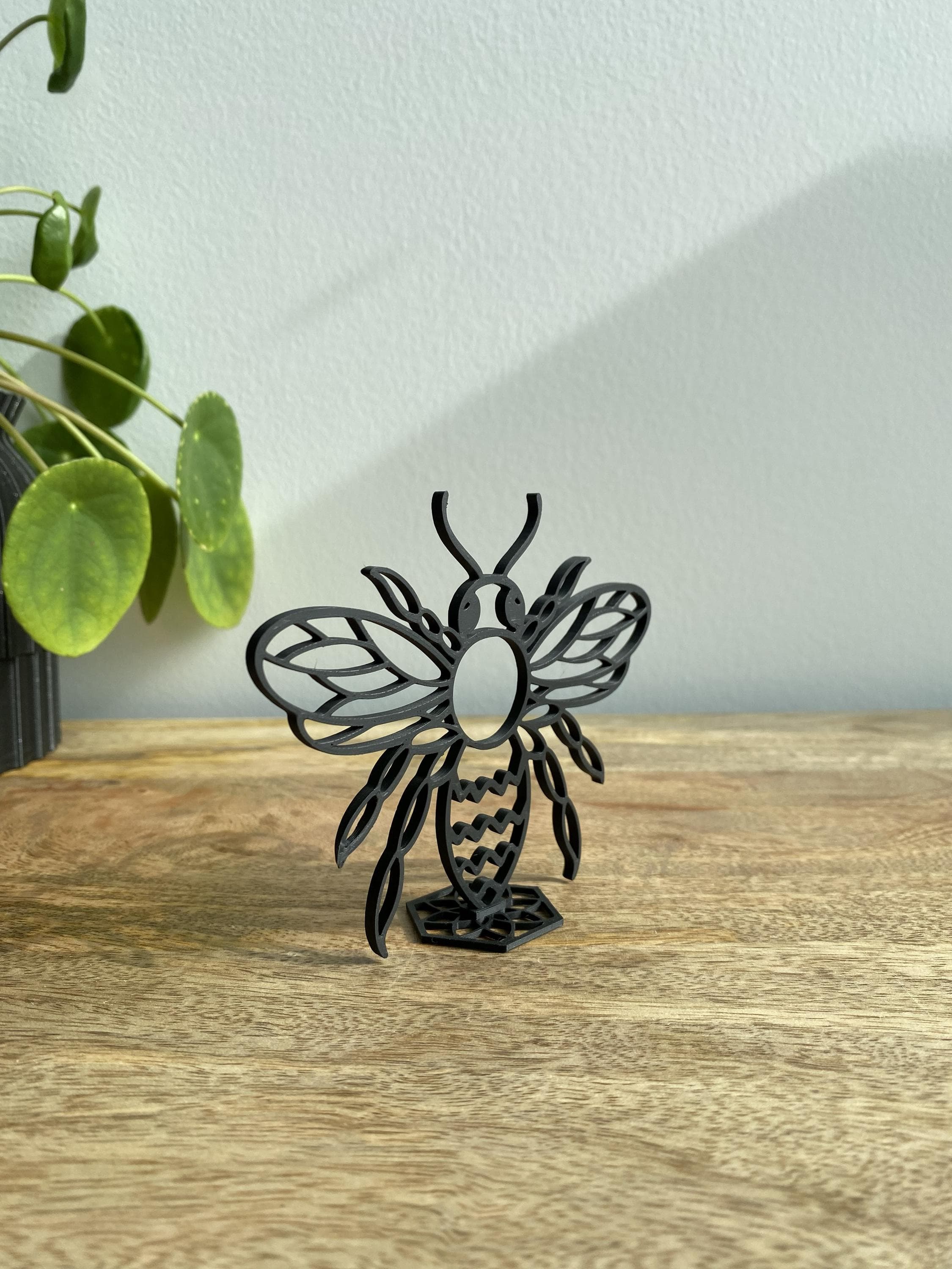 Bee Sculpture Decor | Honey Bee Nature Inspired Home Desk | 3D Printed