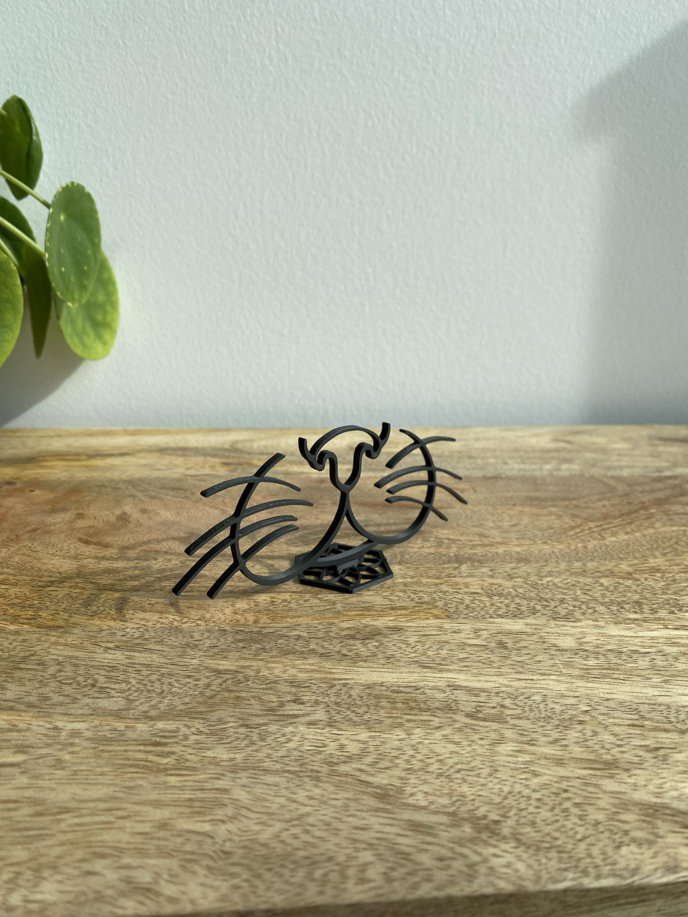 Cat Nose Sculpture | Lover Decor Minimalist | Whiskers | 3D Printed - image 4