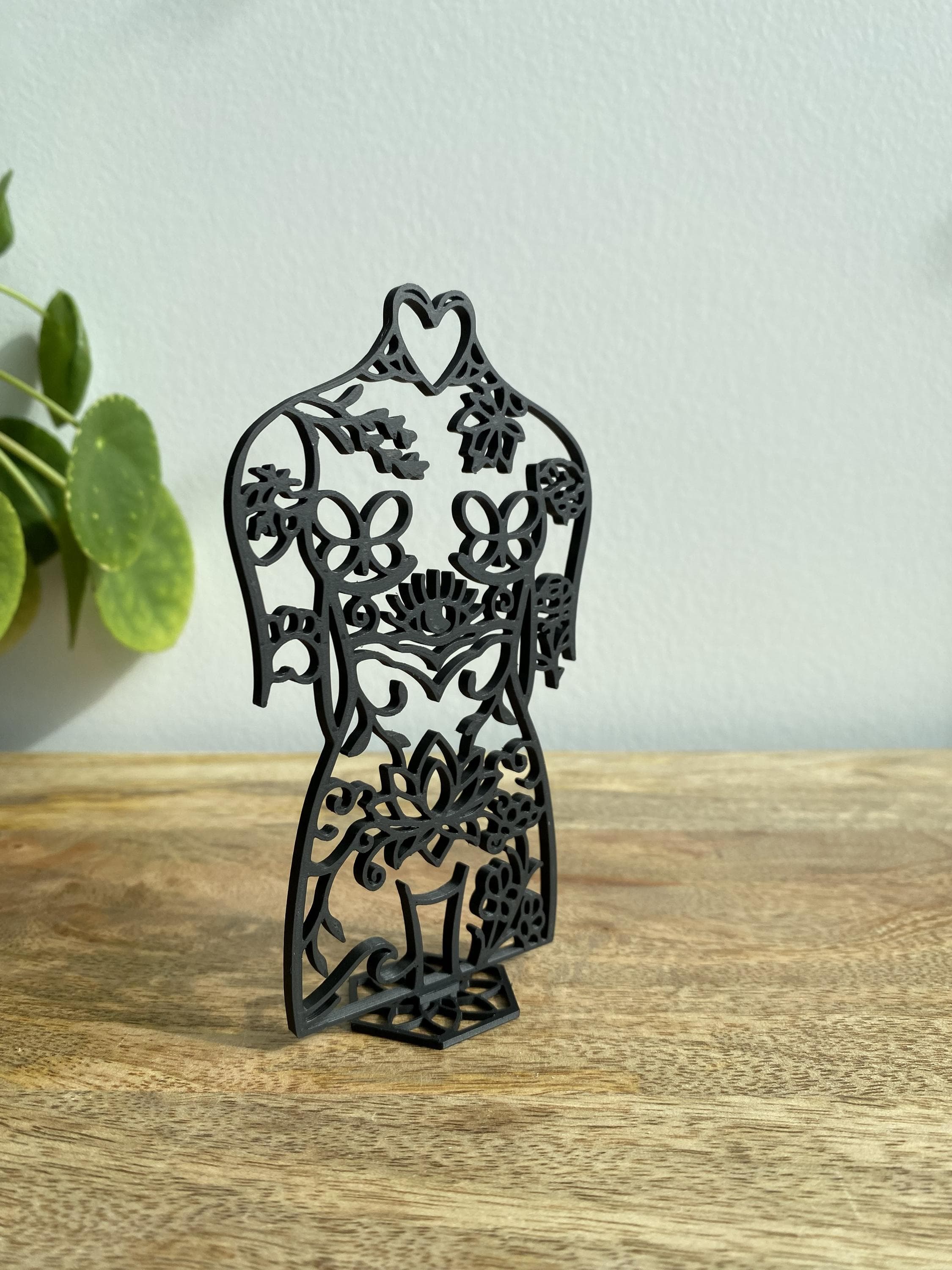 Minimalist Body Sculpture | Botanical Line | Modern Tattoo Style Desk Art - image 3