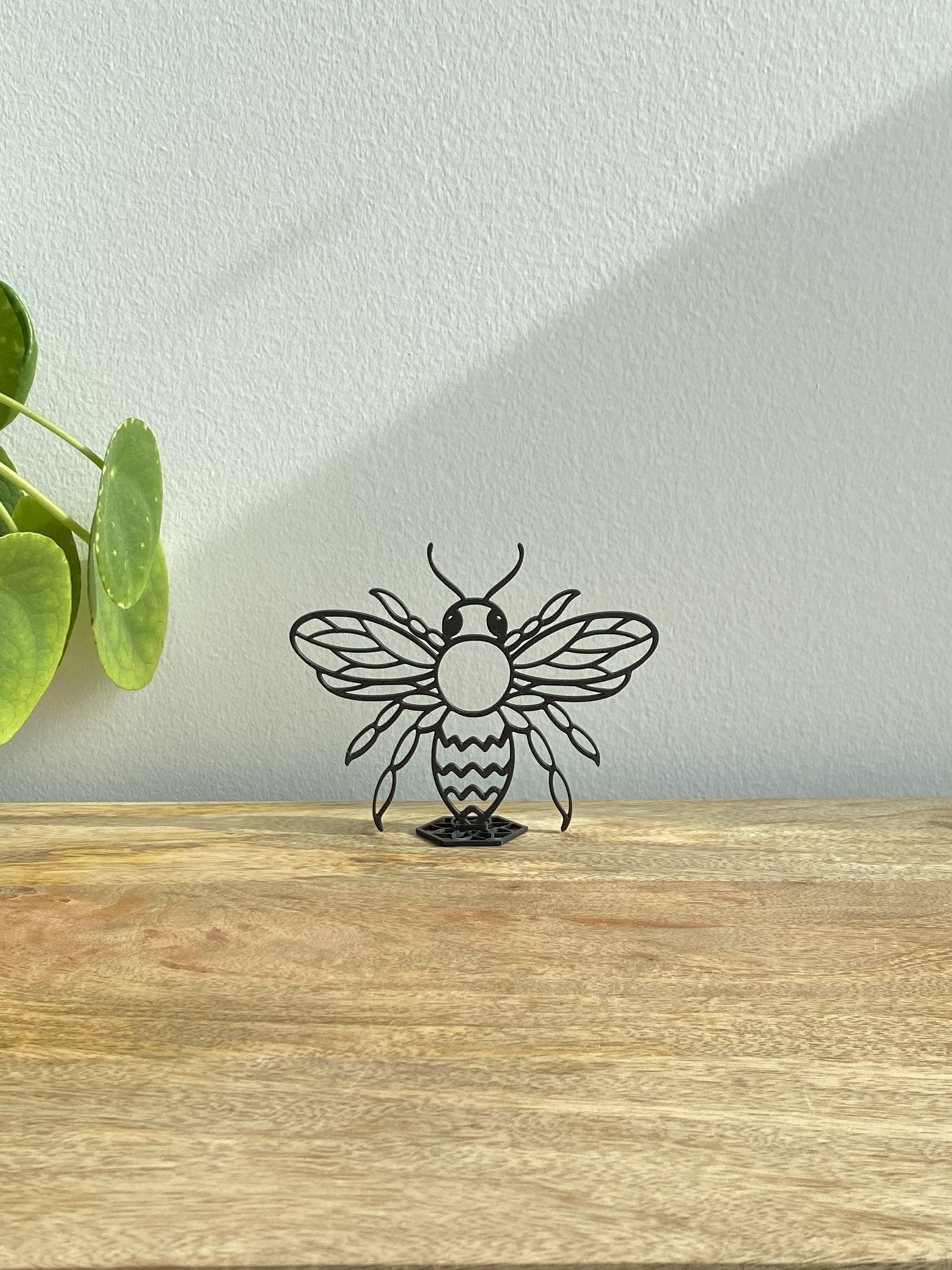 Bee Sculpture Decor | Honey Bee Nature Inspired Home Desk | 3D Printed - image 3