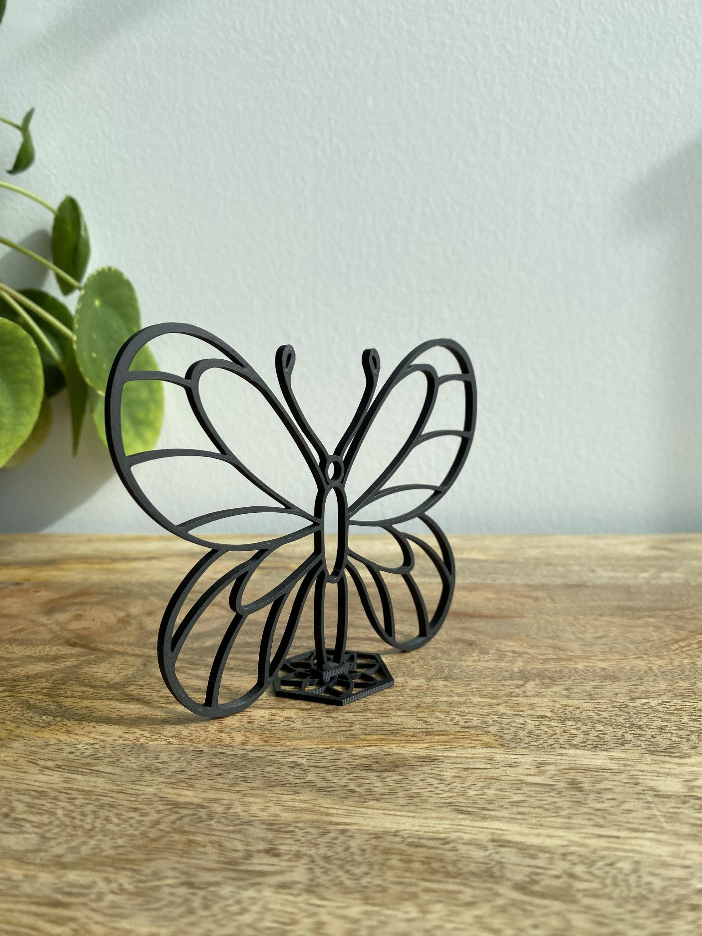Butterfly Sculpture Decor | Modern Nature Home Desk | 3D Printed
