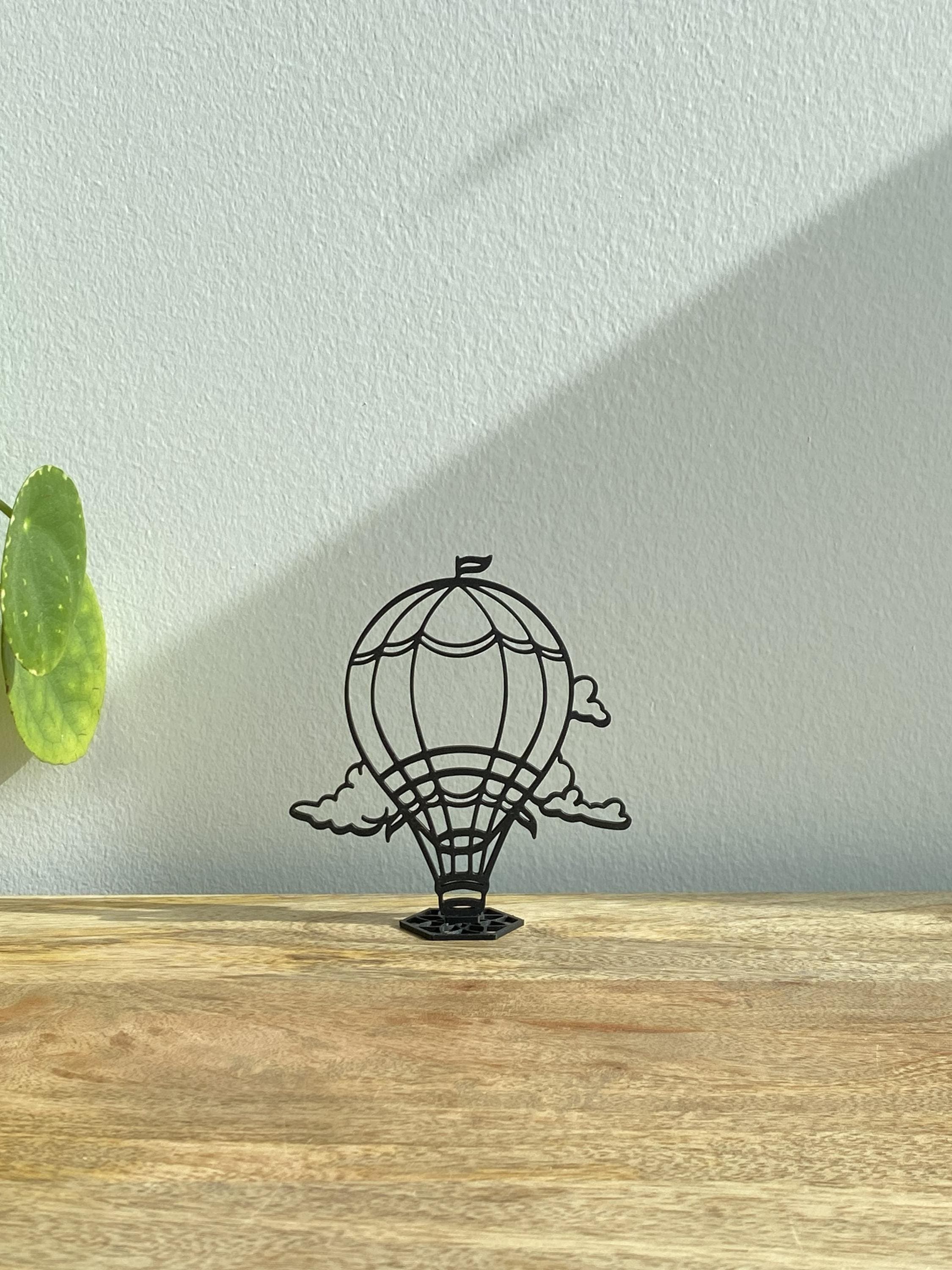 Hot Air Balloon Sculpture | Travel Wanderlust Decor | Adventure Balloon Statue | 3D Printed