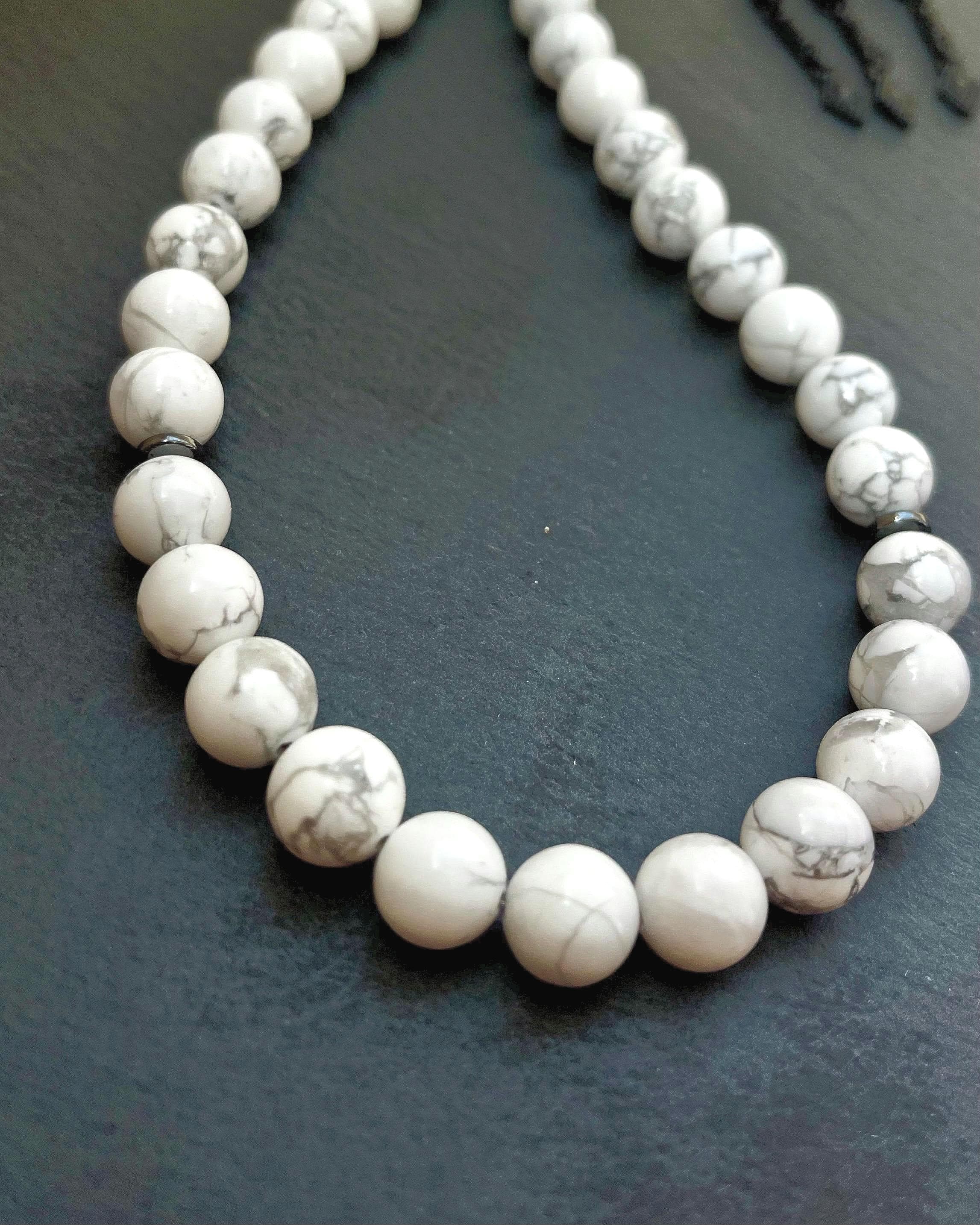 Howlite Agate Islamic Prayer Beads 33 Beads | Handmade Gemstone Tasbih Misbaha | Muslim Gift - image 5