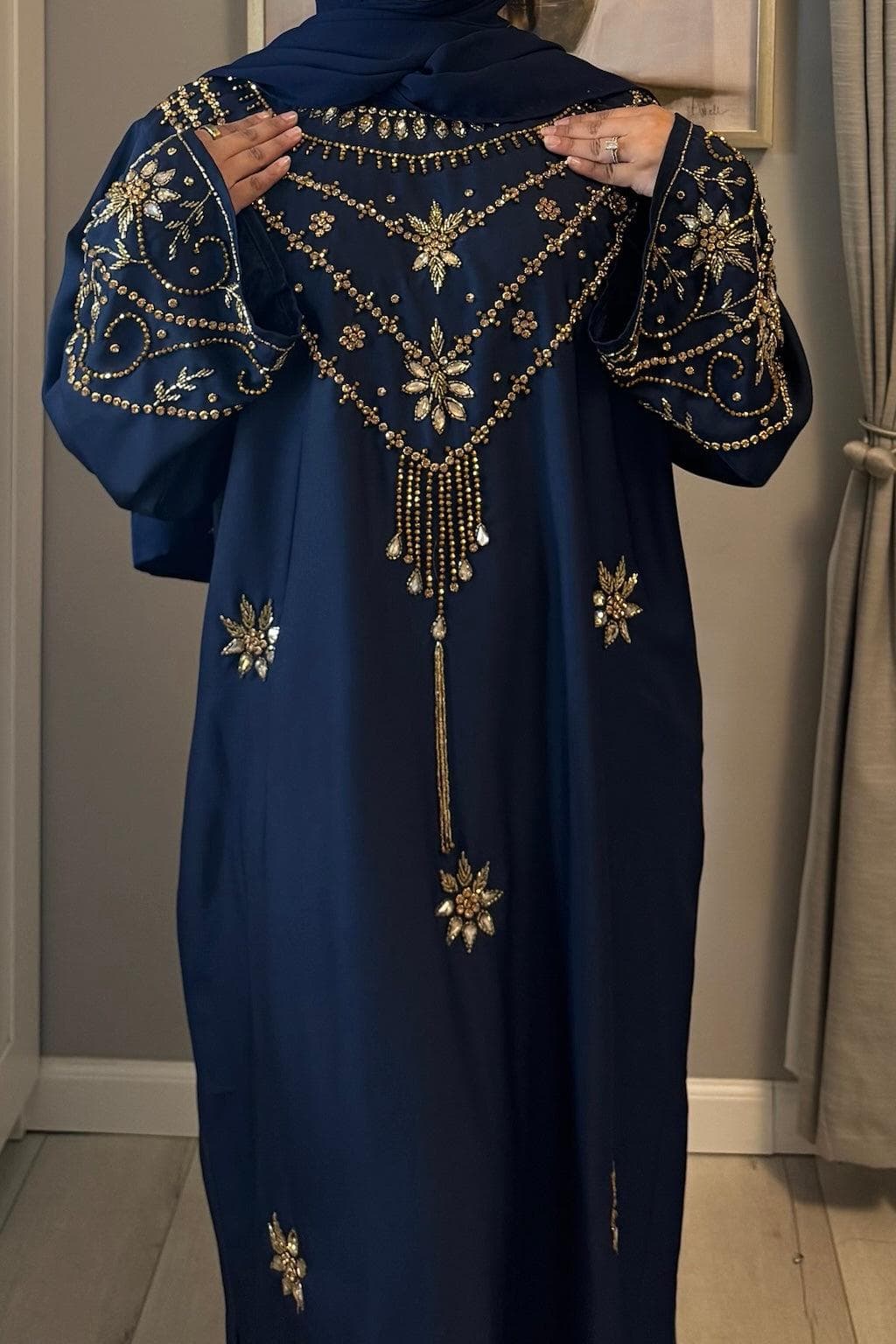 Malika Abaya - Navy Blue