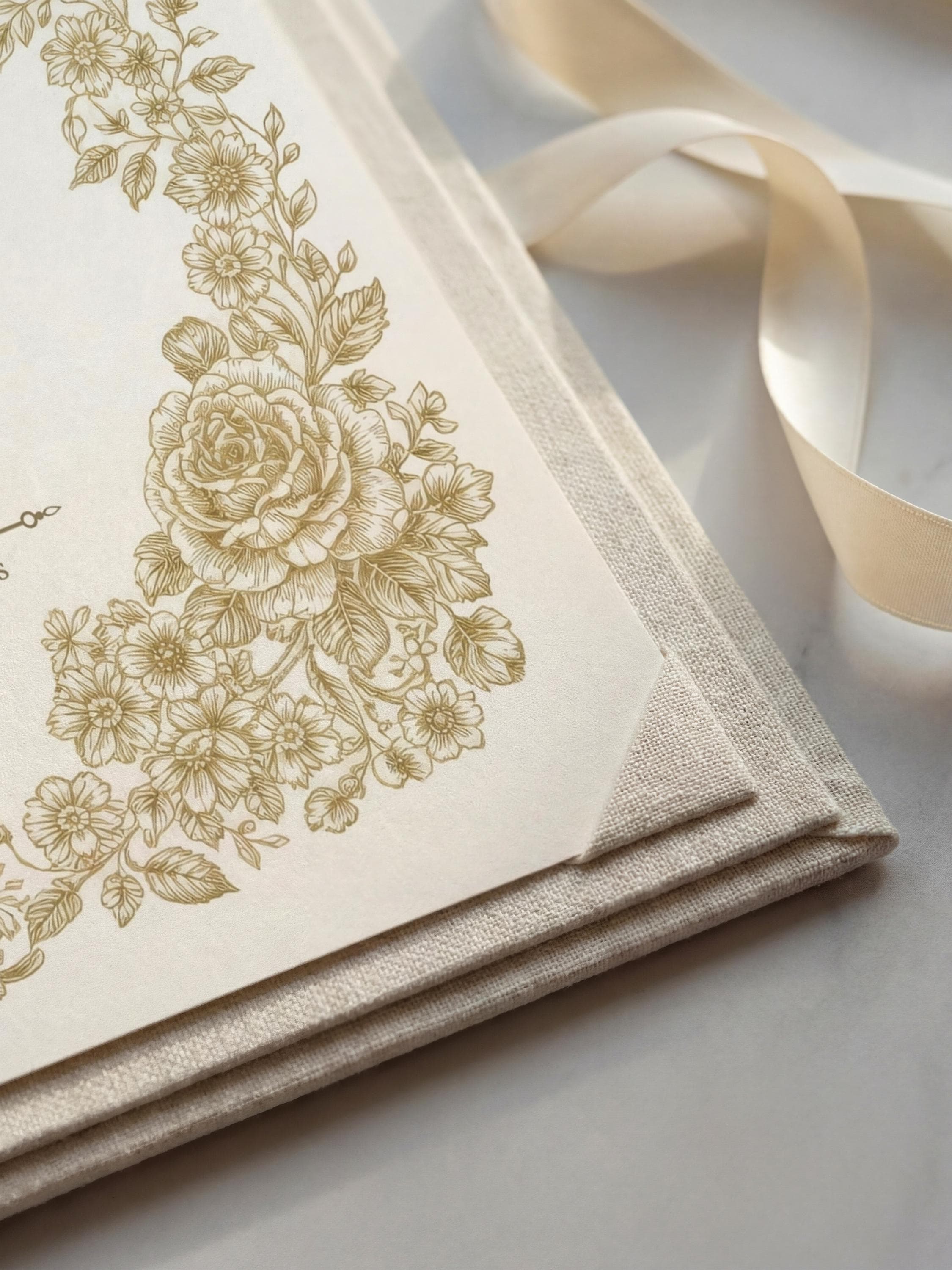 Gold Floral Islamic Nikkah Certificate: Elegant Muslim Wedding Contract, Luxury Personalized Marriage Template - image 3