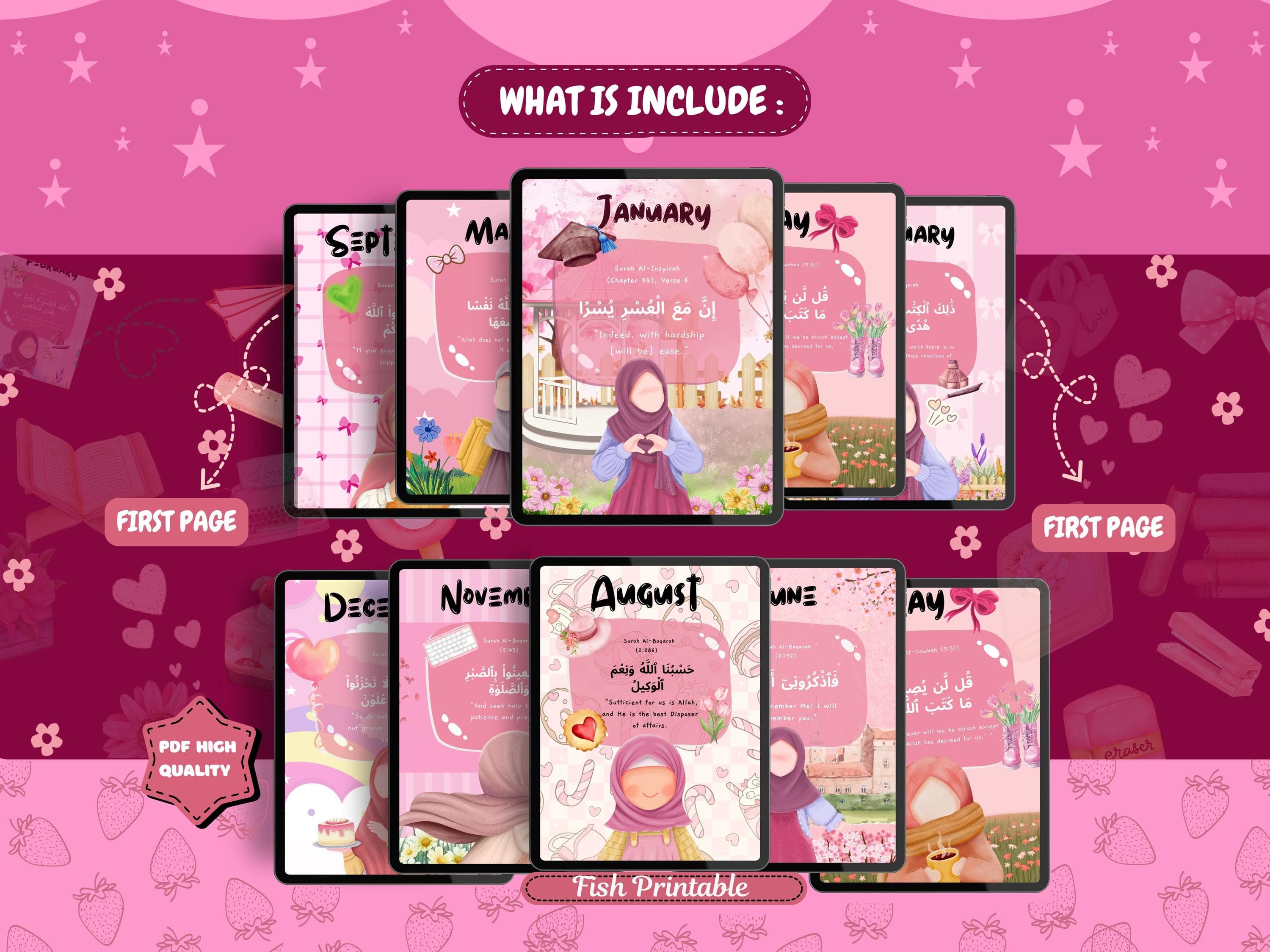Muslimah Pink Planner 2026, Daily Islamic Journal (PDF Download) - image 4
