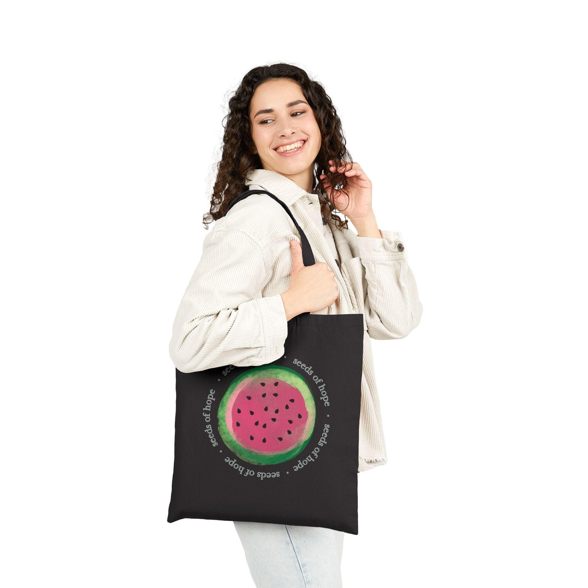 Palestine Watermelon Cotton Canvas Tote Bag | Seeds of Hope - image 3