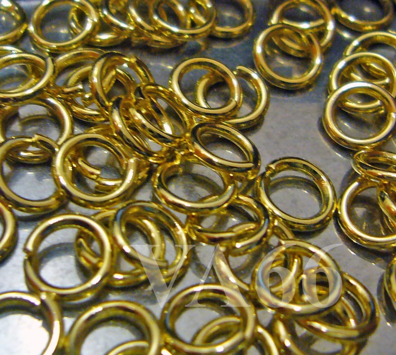 Jumprings Gold Color Nickel Free Metal Base 6mm size 100pcs Jump Ring Findings Loose for jewelry making parts, scrapbooking