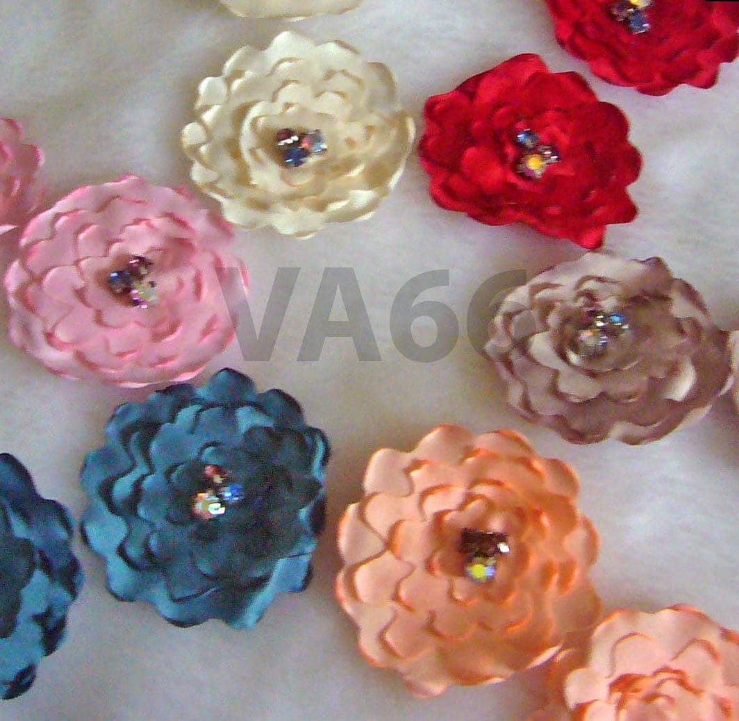 Fabric Flower Appliques A2, Embellishment, Wedding Decoration, cloth Flowers, Sew on Flowers Applique, Layered Color Choice Sewing Hair Ring