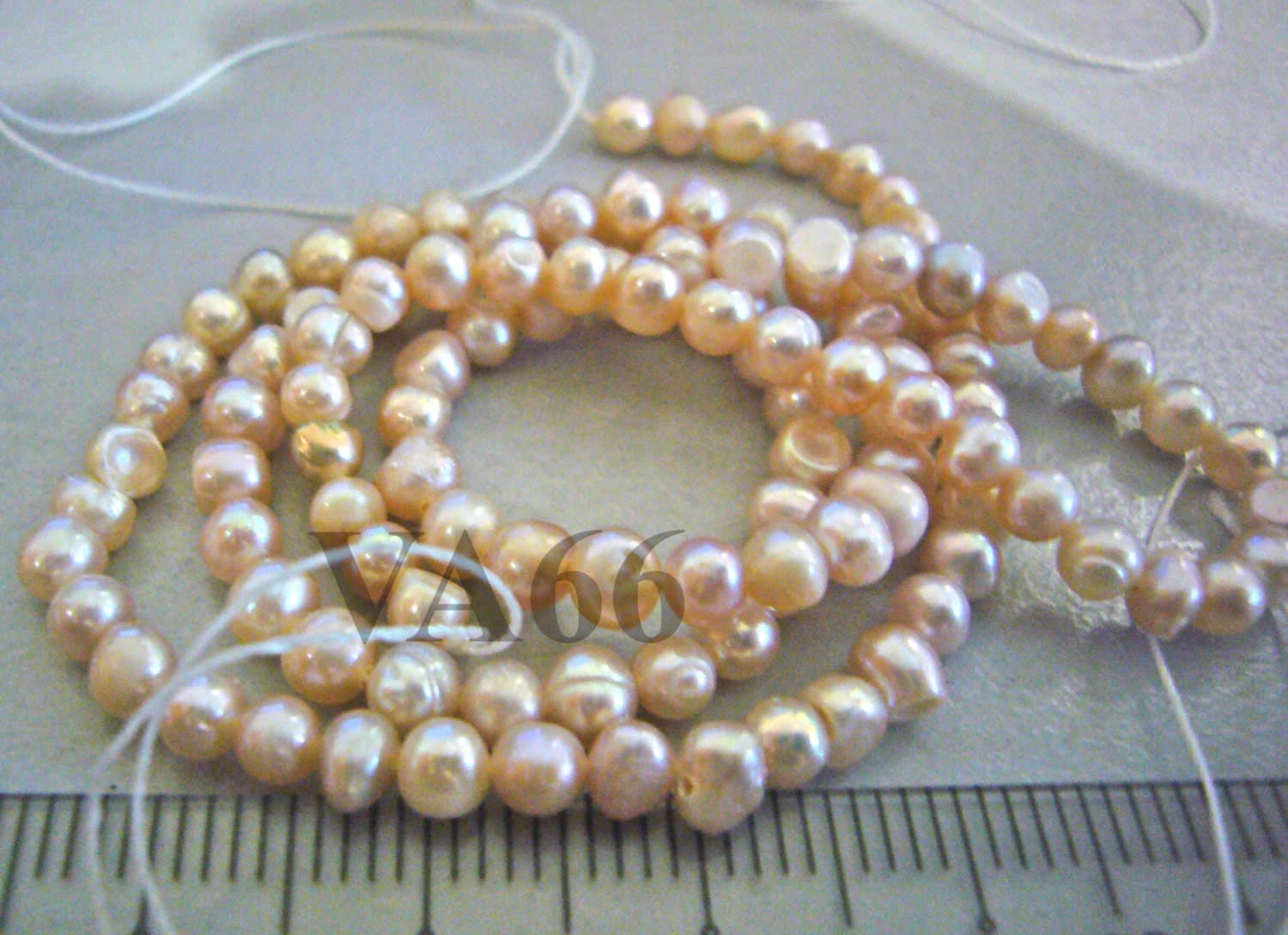 DIY full strand Fresh Water Pearls Round Pearl Beads Pink Shades 3mm - 4mm Loose Pearls Jewelry Making Findings - image 3