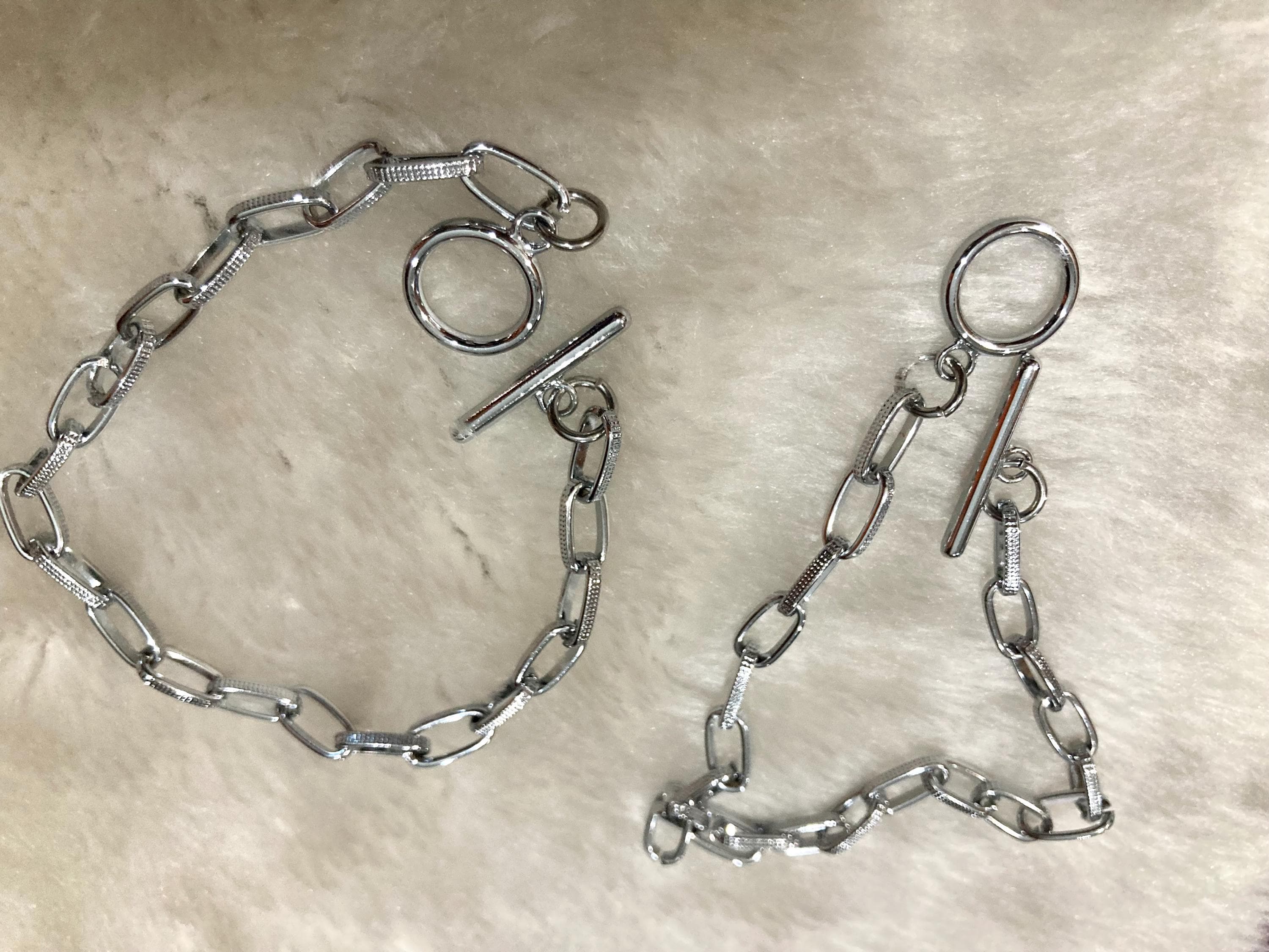 Unisex Man Lady DIY 1pc Bracelet Toggle n Clasp Bracelet Add Charms thick thin chains links choose from 3 choices Minimalist Ready to wear - image 5