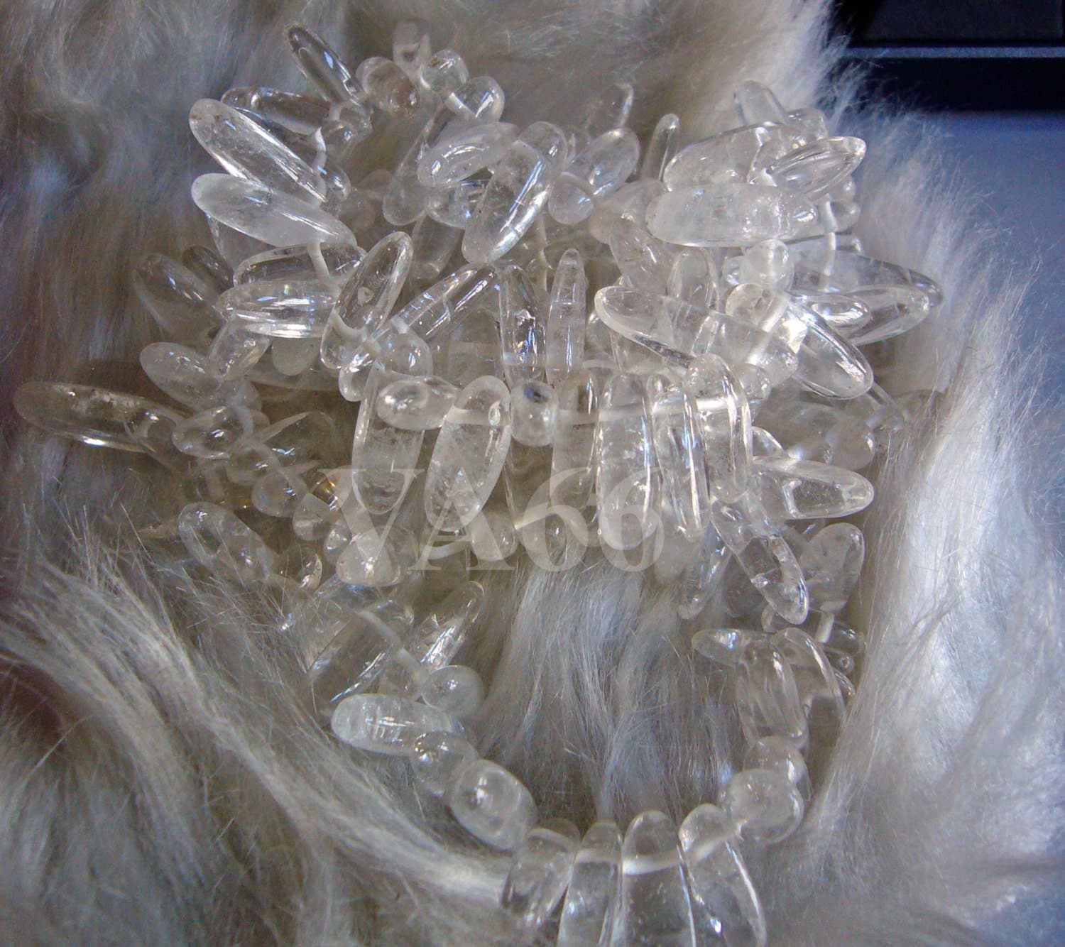 DIY 15" Clear Quartz Rock Crystal Gemstone Teeth Stick Shape Chips Briolete Genuine Gemstones Top Drill Freeform Spikes Beads Jewelry Craft - image 3