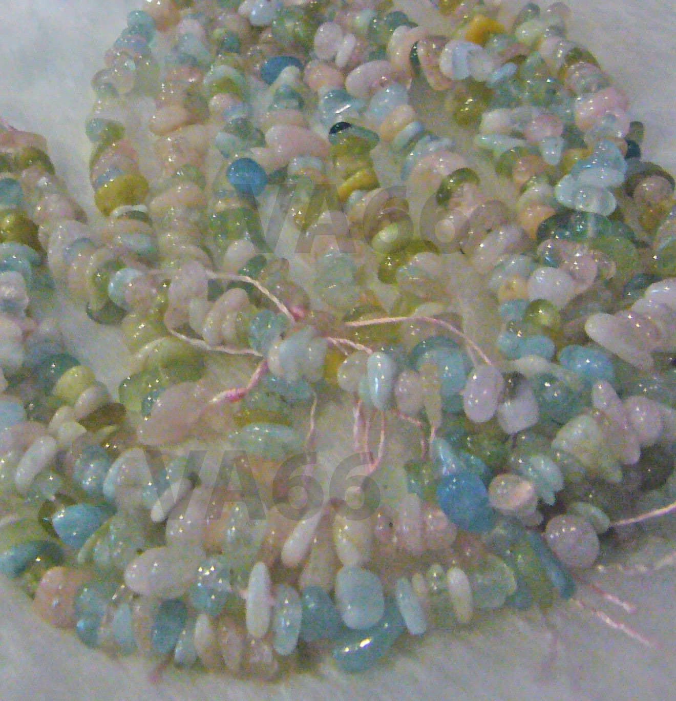 DIY 15" Morganite Gemstone Chips Pink Blue Green Beige Purple Genuine Gemstones Strand Loose Beads Gemstone Scrapbooking, Sewing, Jewelry