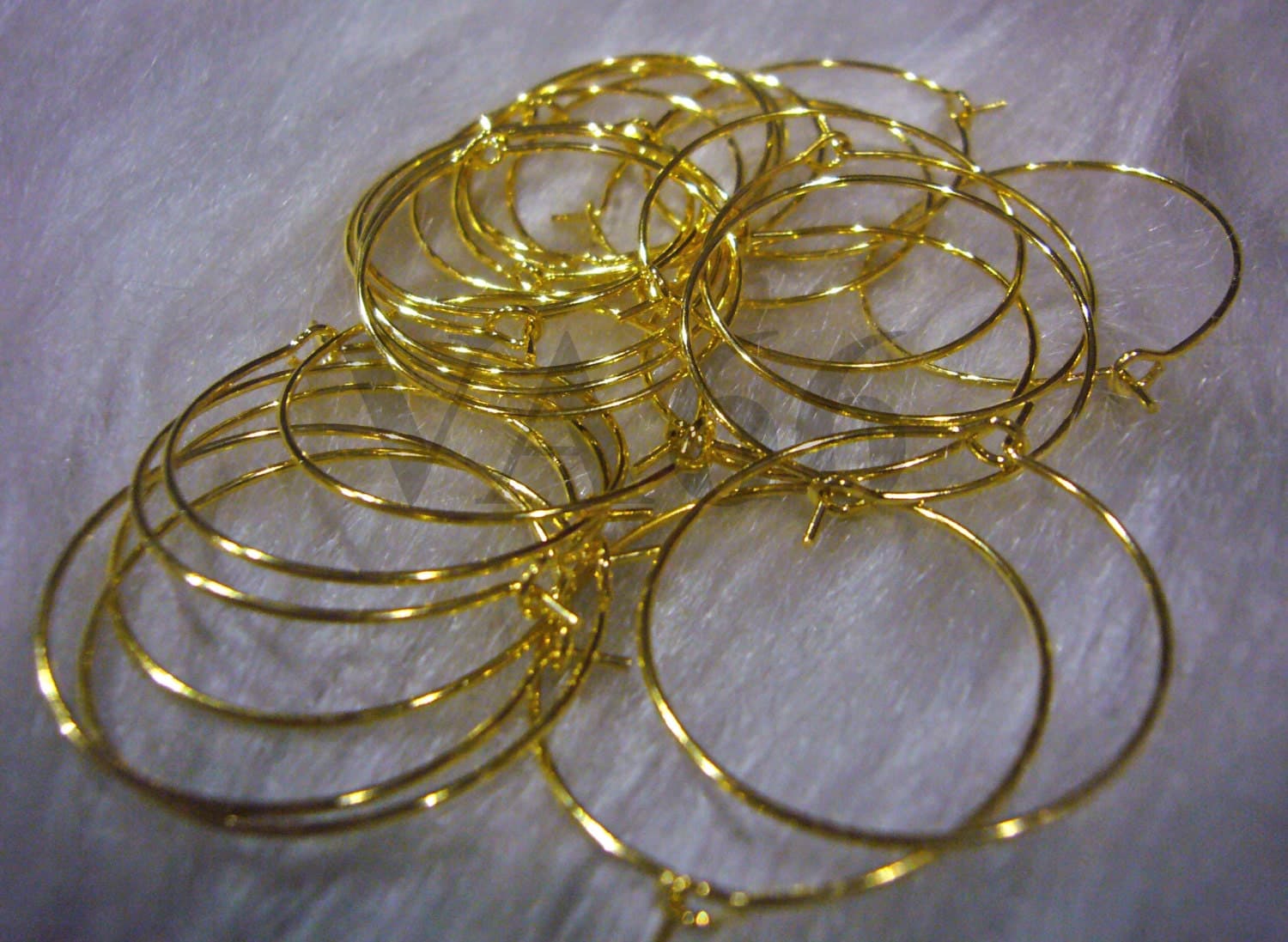 DIY 20pcs 10pairs x Gold Plated Hoops Wire Earring 35mm Hooks Parts Earring Hooks Jewelry Making Supplies Findings - image 3