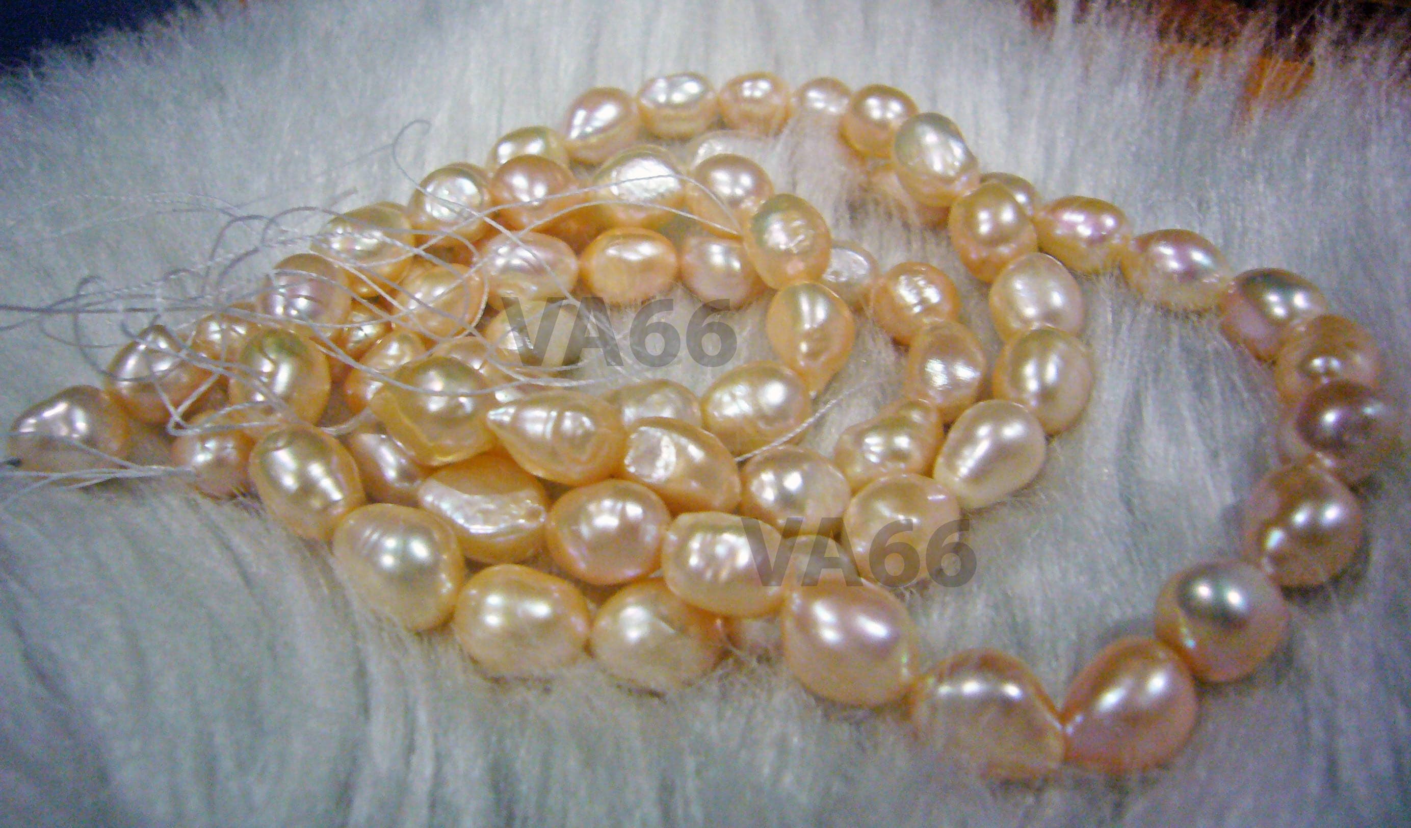 DIY full strand A+ Fresh Water Pearls Free Style Baroque Rice Pearl Beads Peach 9mm 10mm x 8mm PS910 Smooth Loose Jewelry Making Craft - image 3