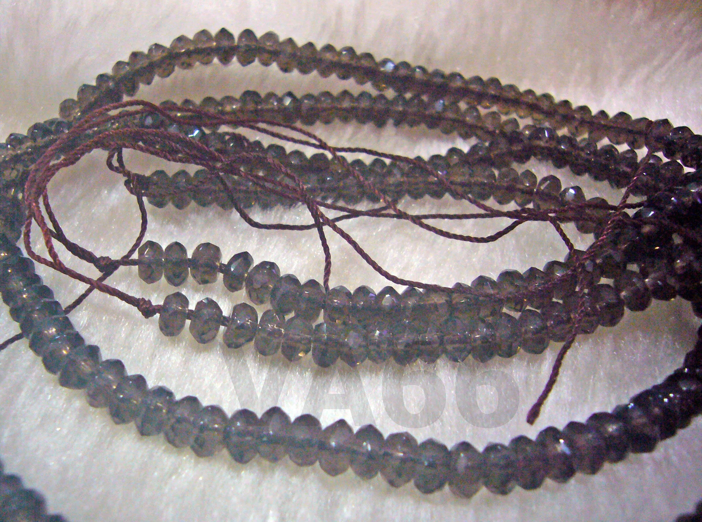 DIY Grade A 15" Brown Smokey Quartz Smoky Facetted Donut 3mm x 5mm Gemstone Round Disc Rondelle Nugget Genuine Gemstones Loose Beads Donut - image 5