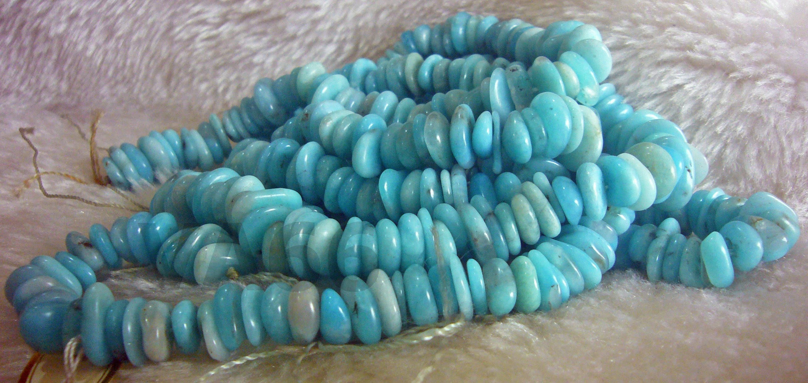 DIY 15" Blue Amazonite Gemstone Round Disc Wheel Shape Large Size 9mm - 12mm Genuine Gemstones Gems Loose Beads Jewelry Making Full Strand - image 4