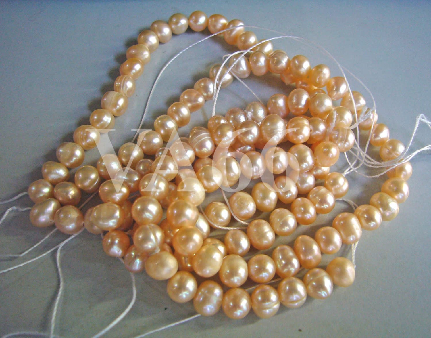 DIY 15 Inches Fresh Water Pearls Round Pearl Beads Peach Color 5mm 6mm PC156 Loose Pearls Jewelry Making Findings Craft - image 3