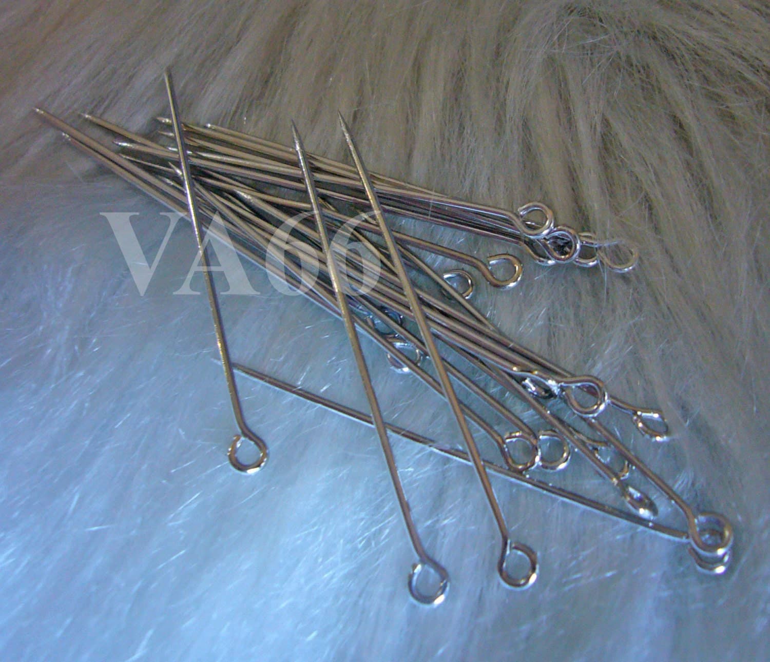 DIY Sharp end Head Pin Eye pin for Scarf Jarum Eyepins 43mm gold n silver 50p Jewelry Making T Pin Gold Findings Parts headpins eyepins - image 4