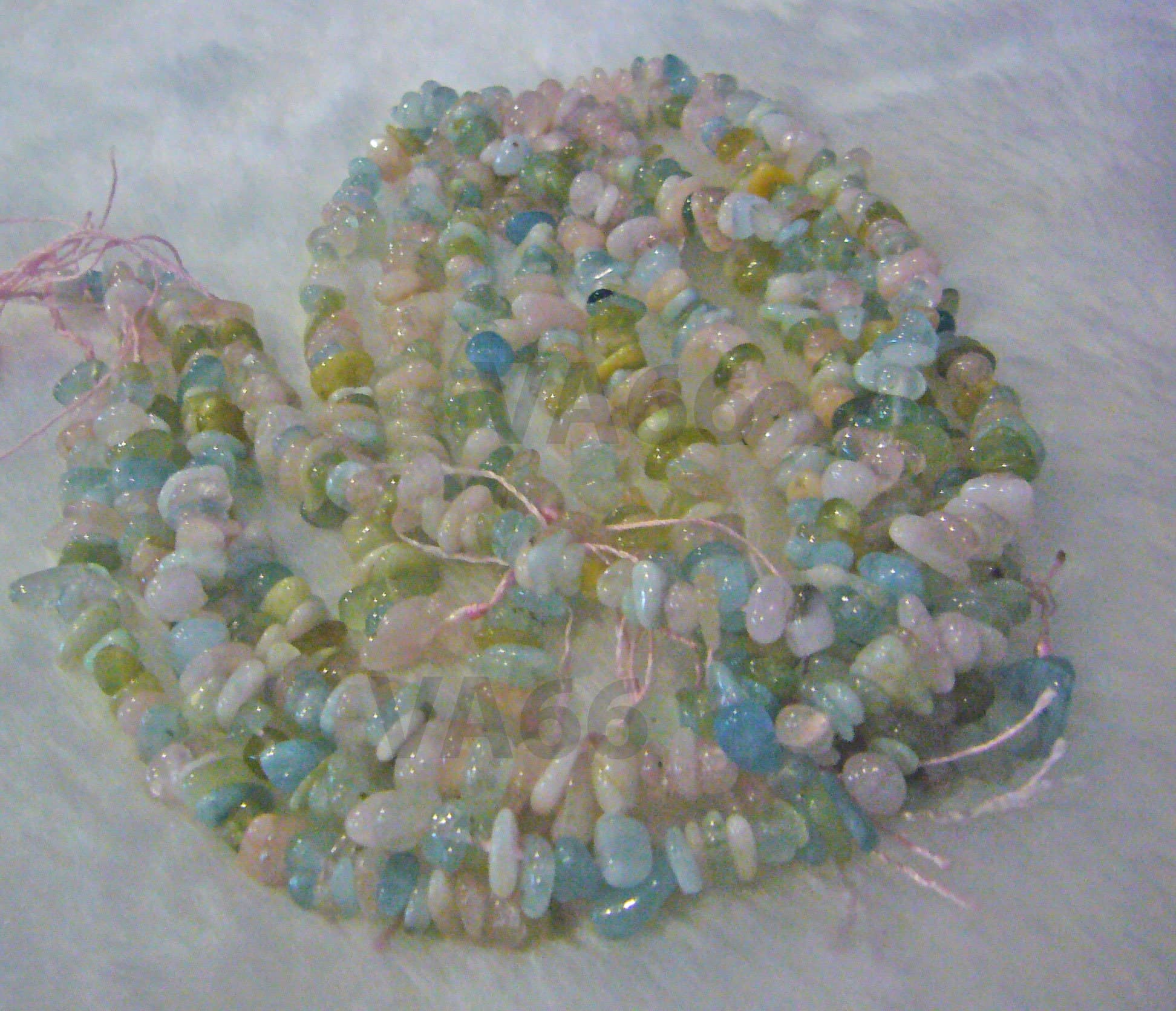 DIY 15" Morganite Gemstone Chips Pink Blue Green Beige Purple Genuine Gemstones Strand Loose Beads Gemstone Scrapbooking, Sewing, Jewelry - image 4