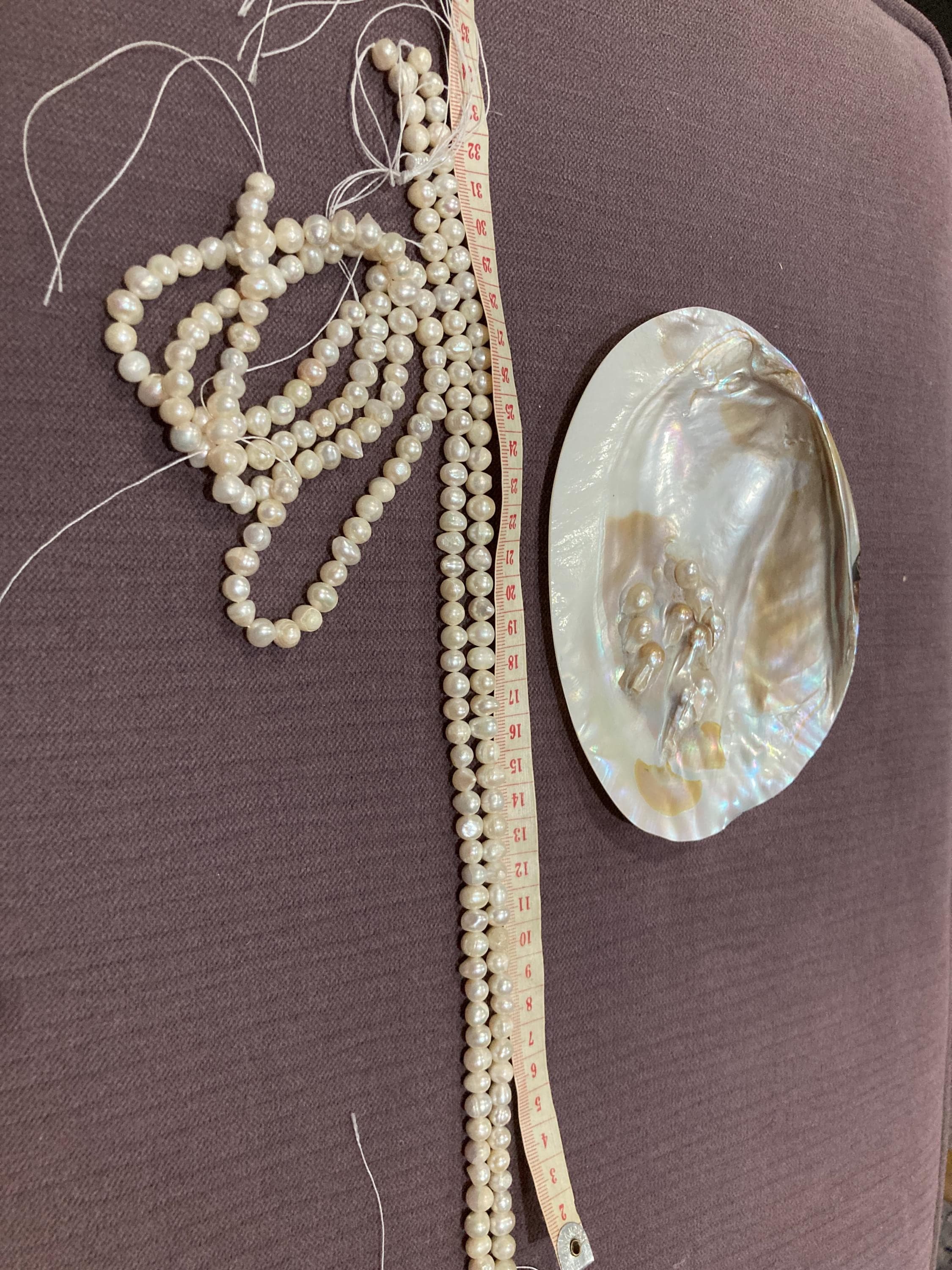 DIY 13 Inches Fresh Water Natural Pearls Round Pearl Beads White 7mm 8mm loose bead Jewelry Making Findings Natural Color Ivory INT001 - image 4