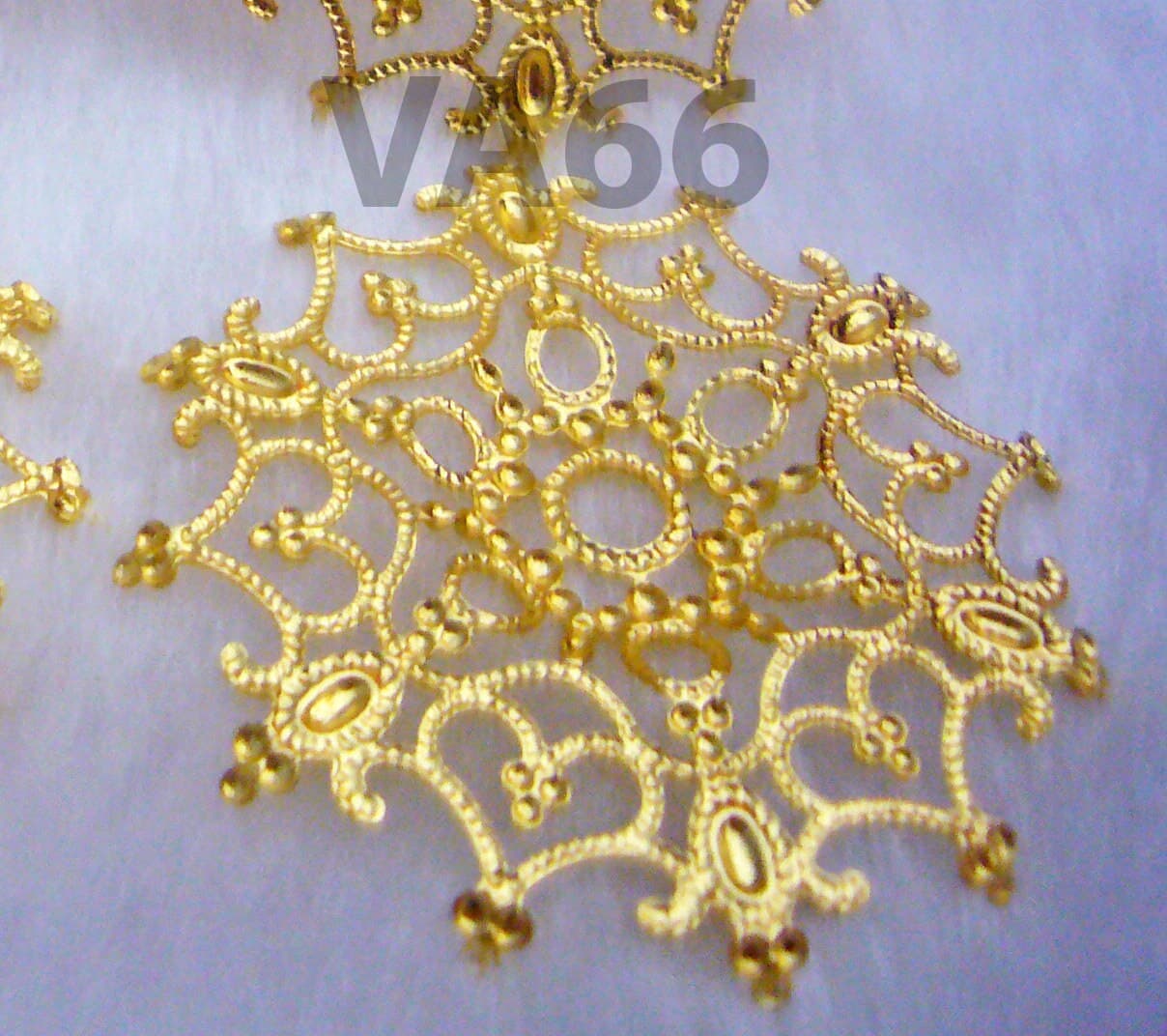 DIY 4pcs Round 47mm Gold Filigree Lace Wrap Vintage Look Extension Chandelier Earrings Necklace Parts Findings Jewelry Making